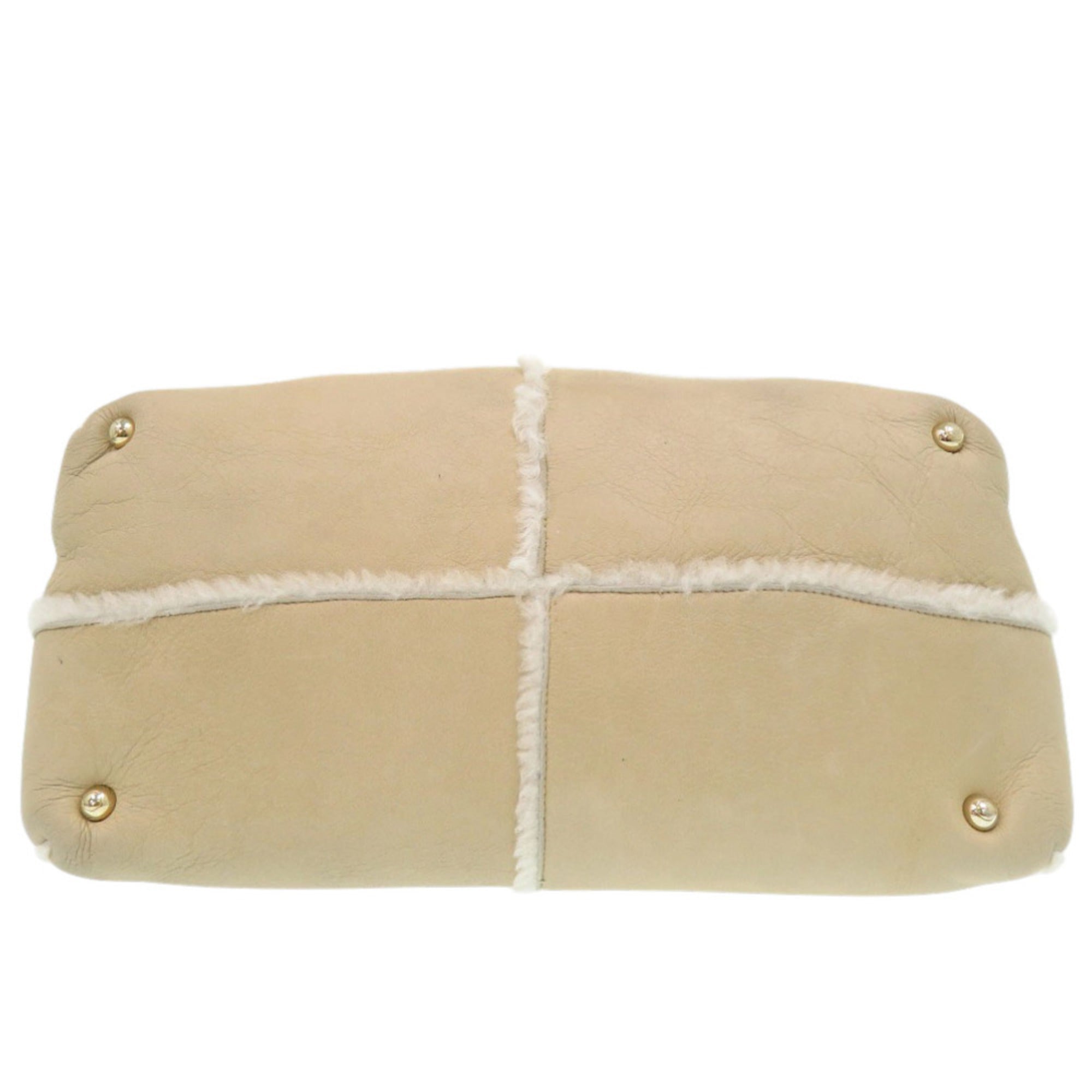 Tod's Beige Grayish Leather Leather Handbag (Pre-Owned)