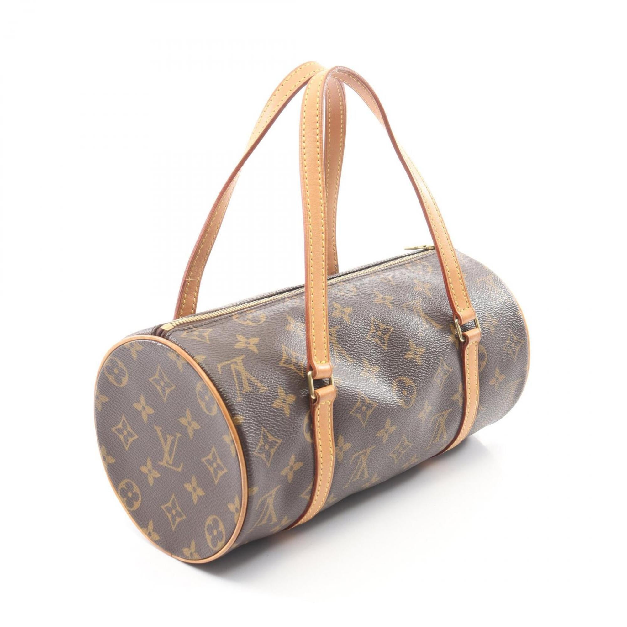 Louis Vuitton Brown Pvc Coated Canvas Leather Handbag (Pre-Owned)