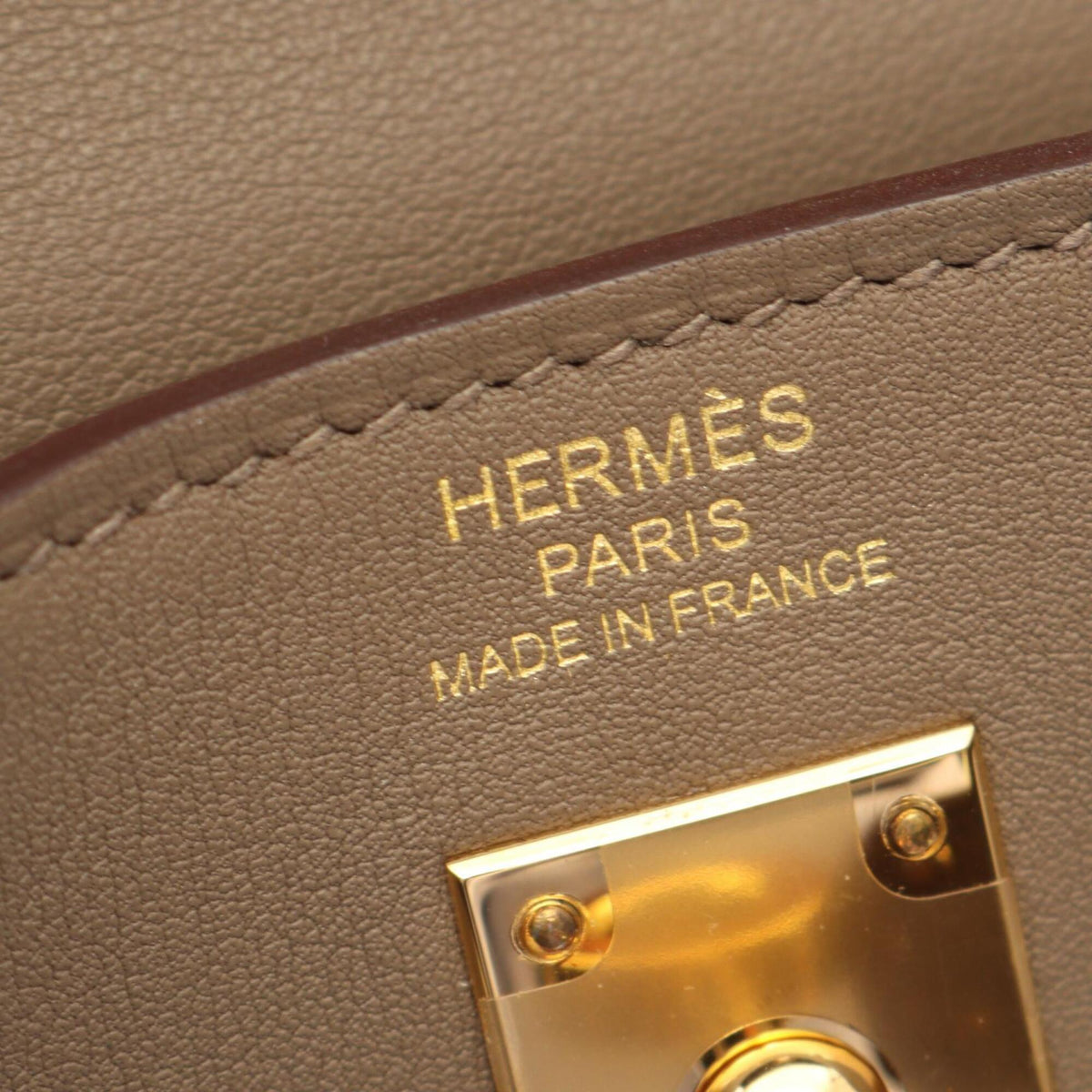 Hermes Beige Swift Leather Handbag Shoulder Bag (Pre-Owned)