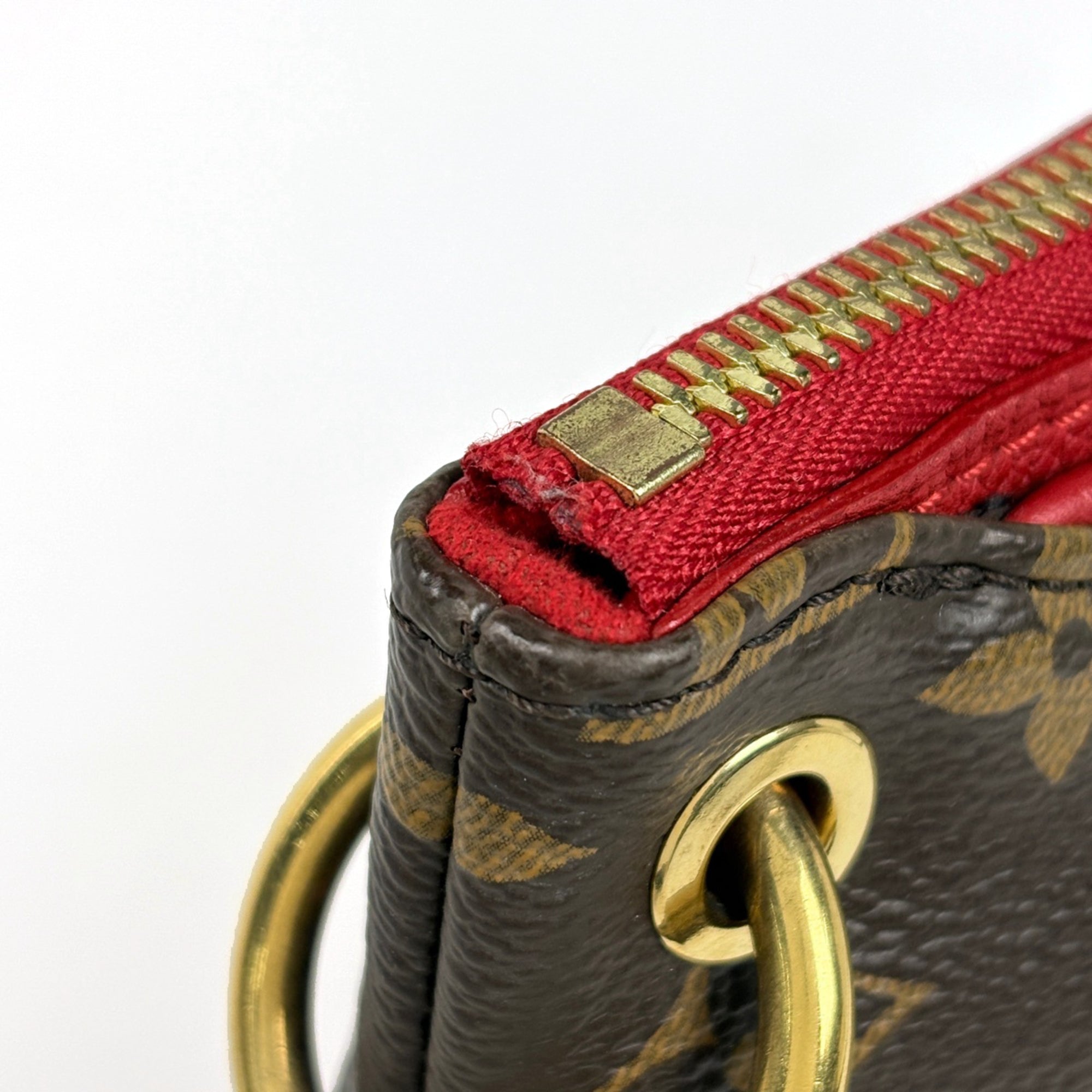 Louis Vuitton Brown Cerise Monogram Red Color Monogram Handbag Shoulder Bag (Pre-Owned)