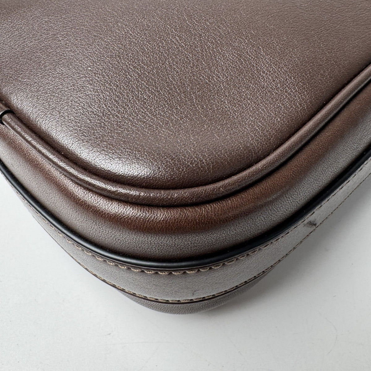 Coach Dark Brown Leather Shoulder Bag (Pre-Owned)