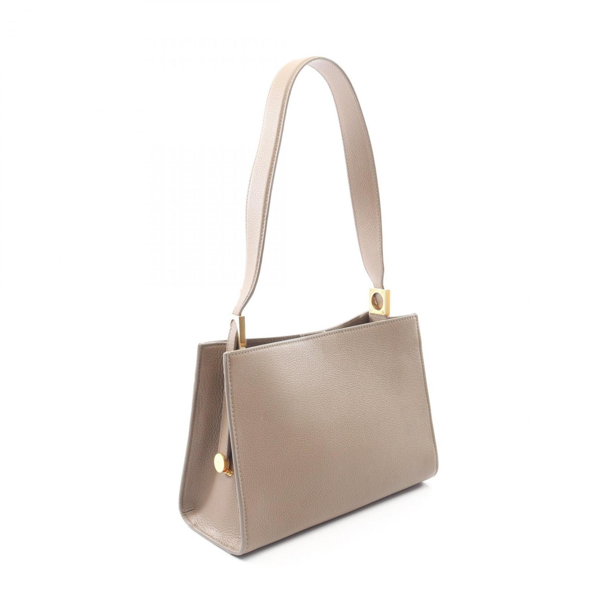 Bally Beige Leather Handbag Shoulder Bag (Pre-Owned)