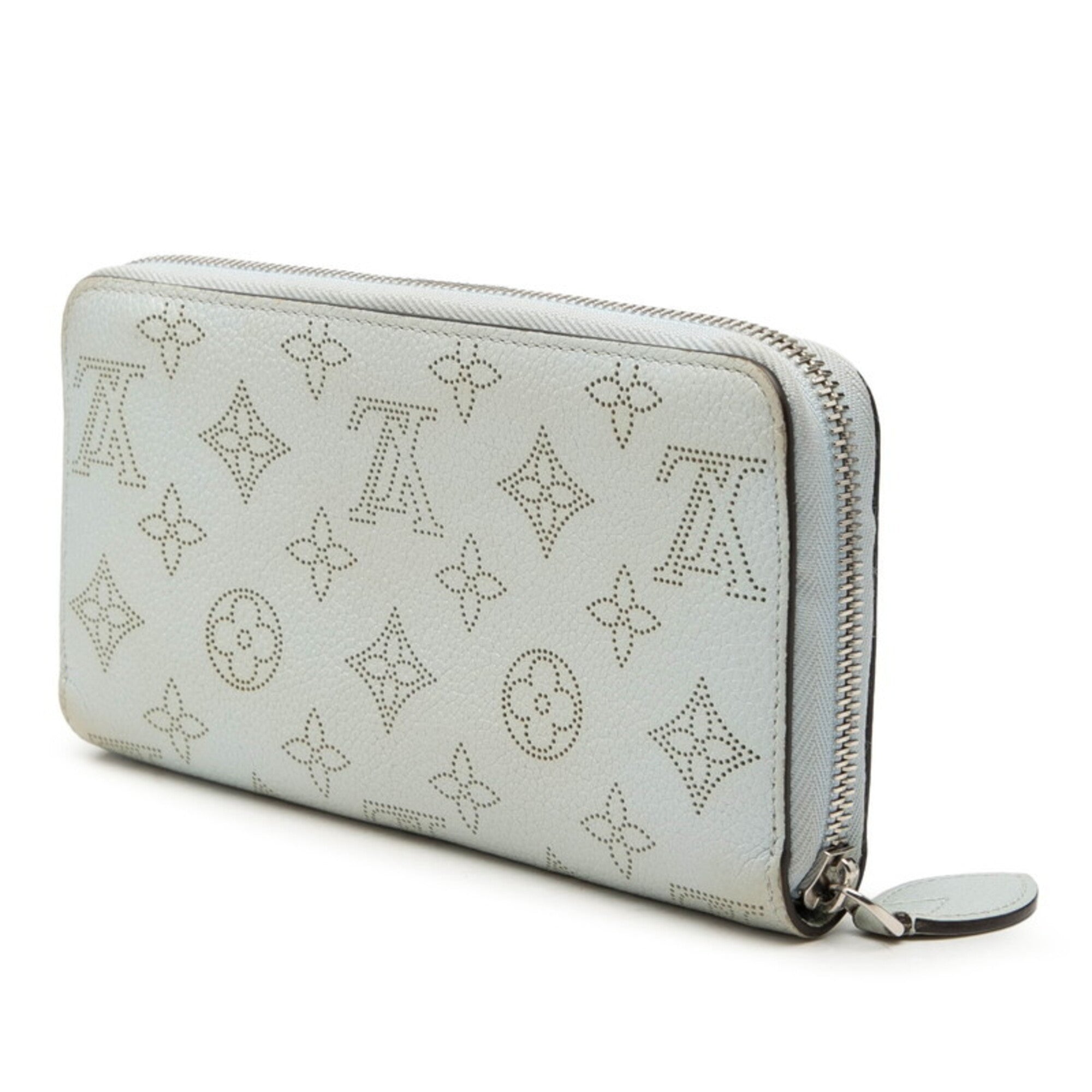 Louis Vuitton Light Blue Pvc Leather Long Wallet (Bi-Fold) (Pre-Owned)