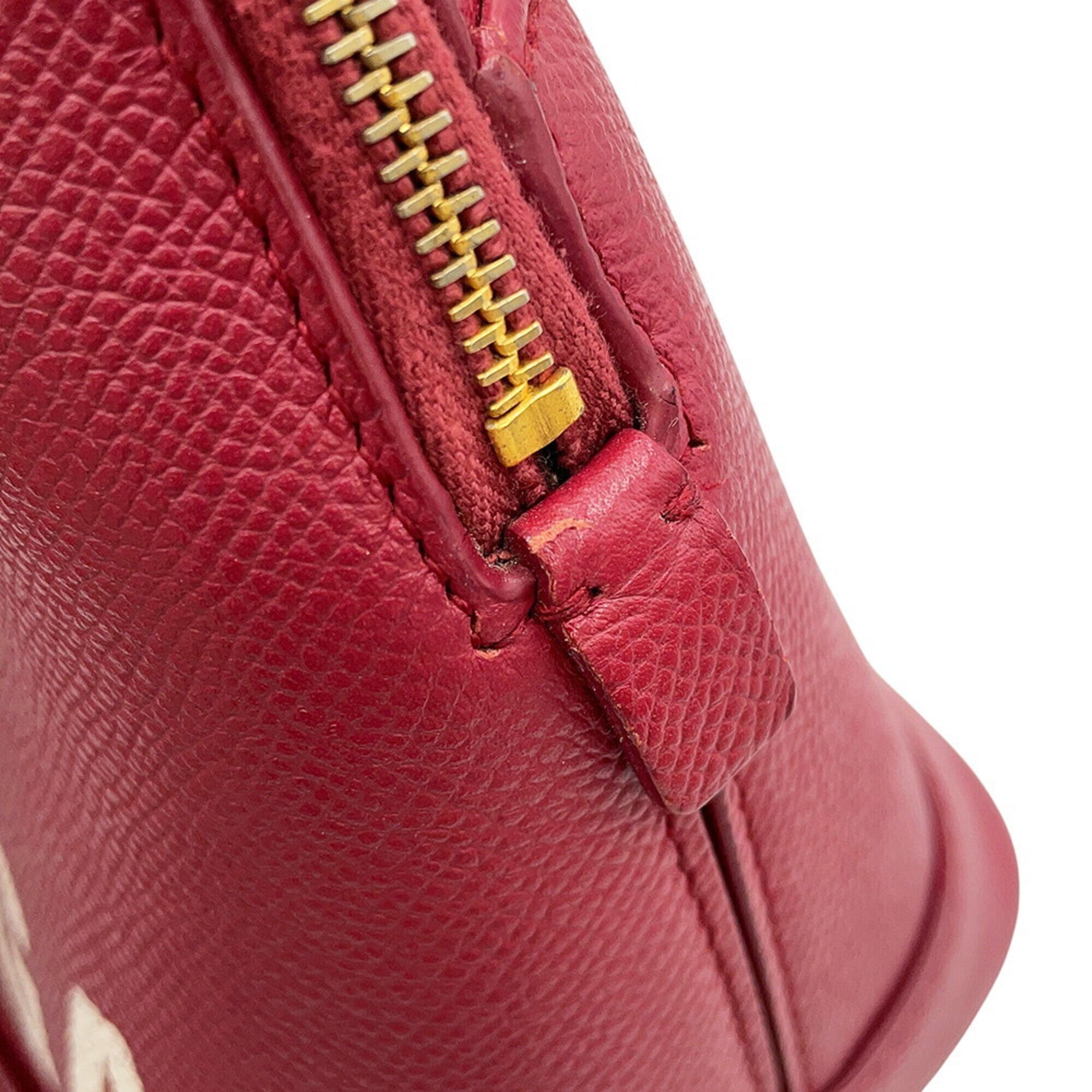 Balenciaga Red Color Leather Handbag Shoulder Bag (Pre-Owned)