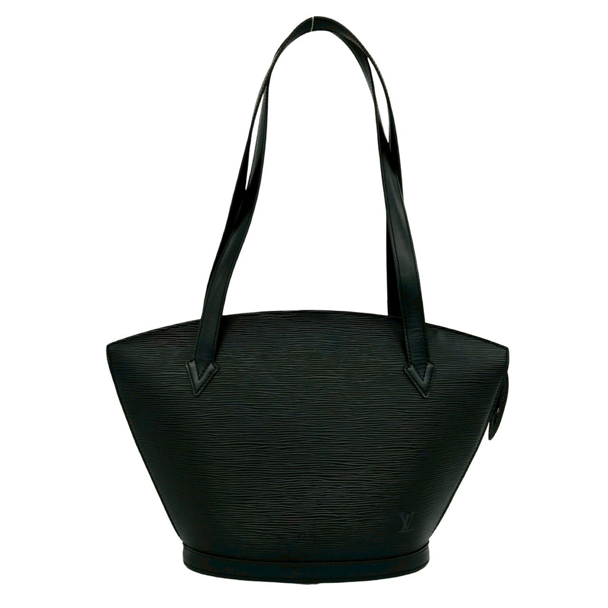 Louis Vuitton Black Leather Shoulder Bag Tote Bag (Pre-Owned)