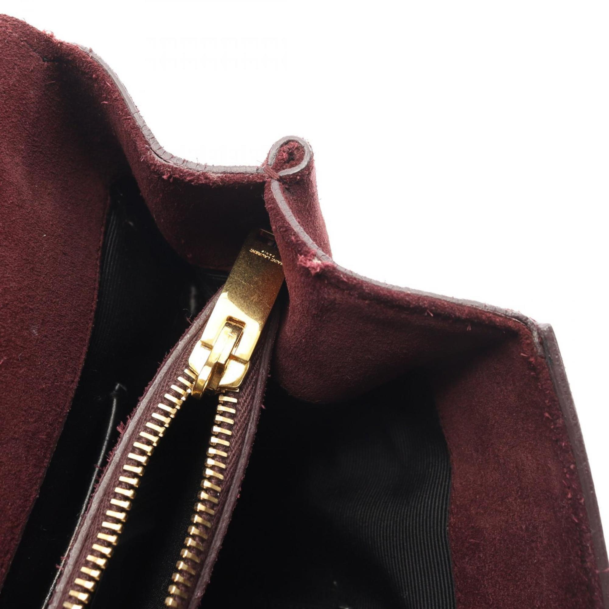 Yves Saint Laurent Black Bordeaux Leather Handbag (Pre-Owned)