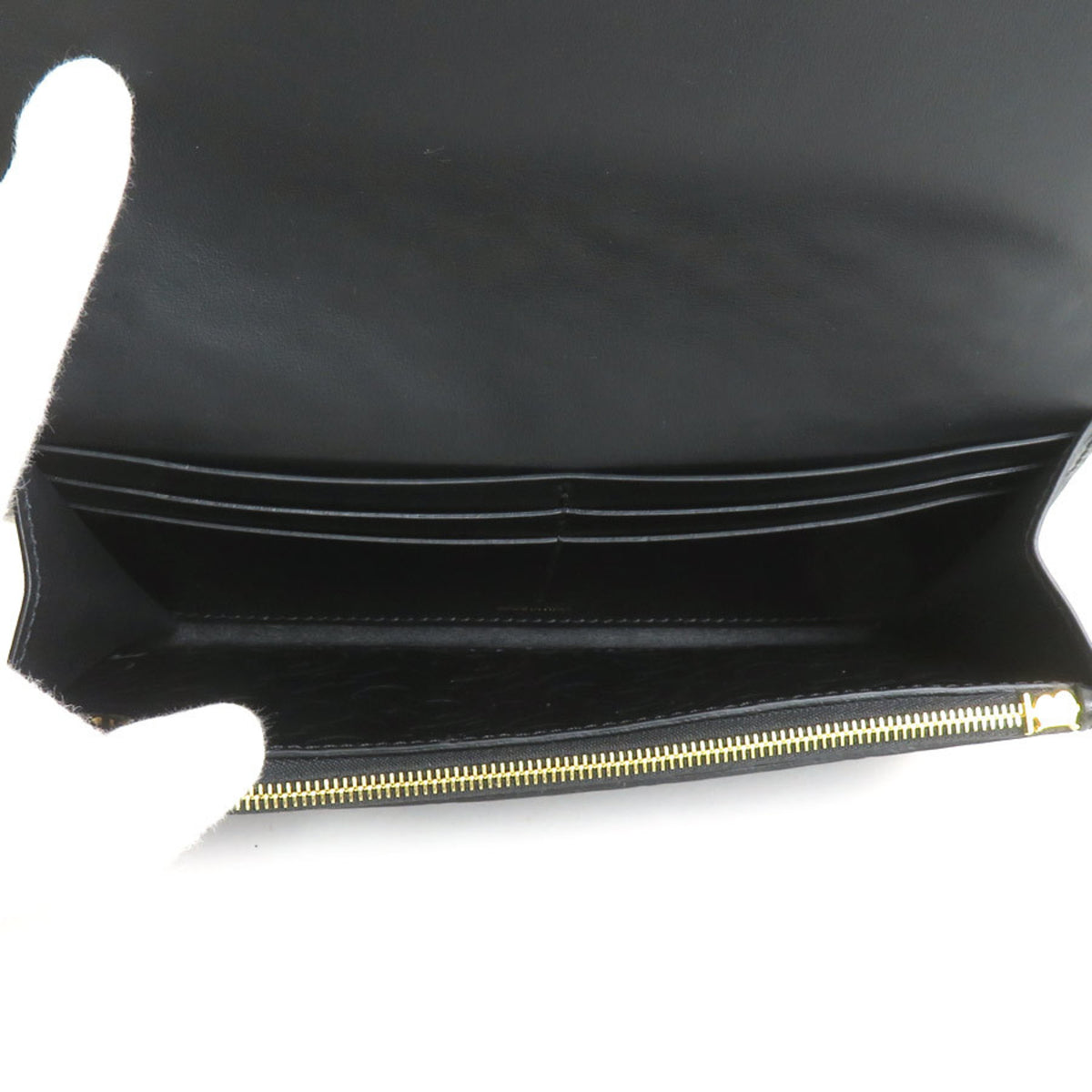Burberry Black Leather Long Wallet (Bi-Fold) (Pre-Owned)