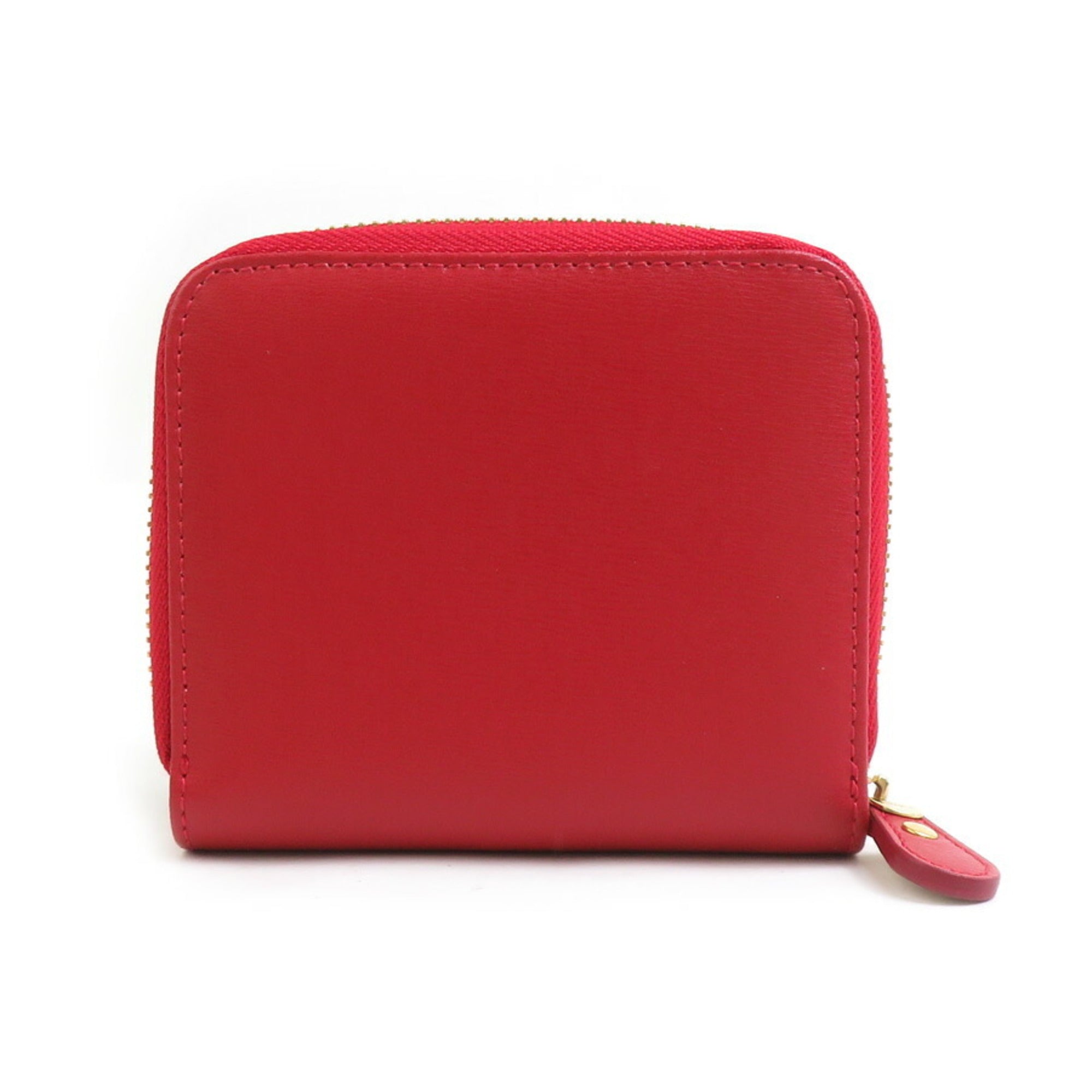 Salvatore Ferragamo Red Color Leather Wallet (Bi-Fold) (Pre-Owned)