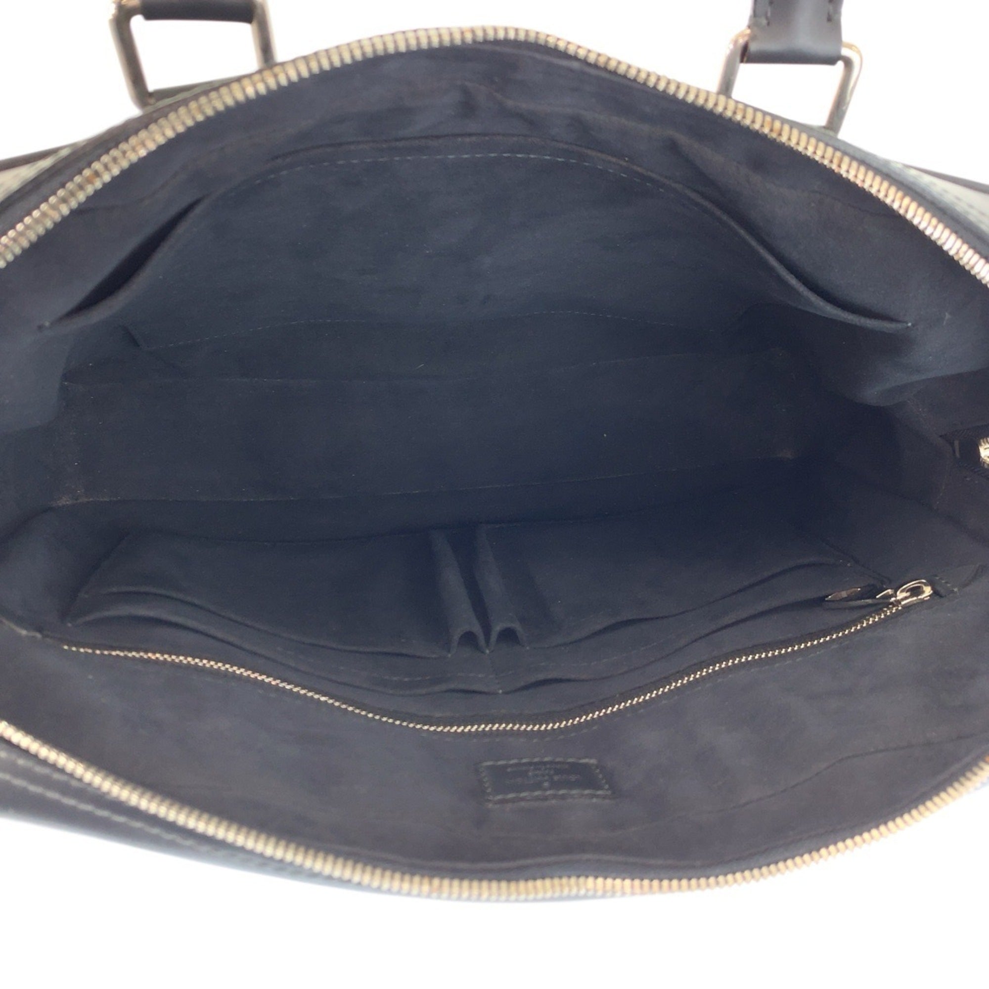 Louis Vuitton Black Navy Pvc Leather Briefcase (Pre-Owned)