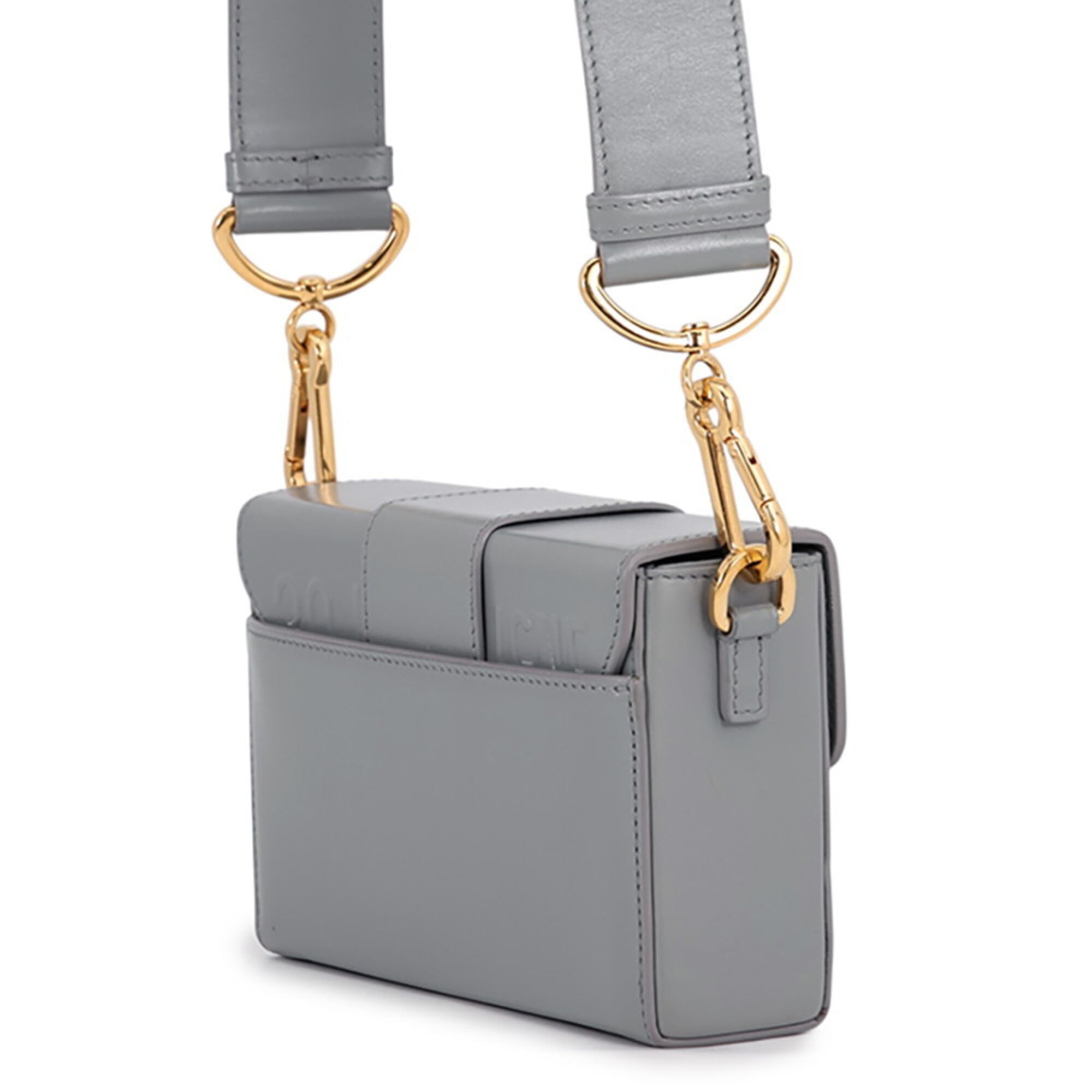 Christian Dior Gray Leather Handbag Shoulder Bag (Pre-Owned)
