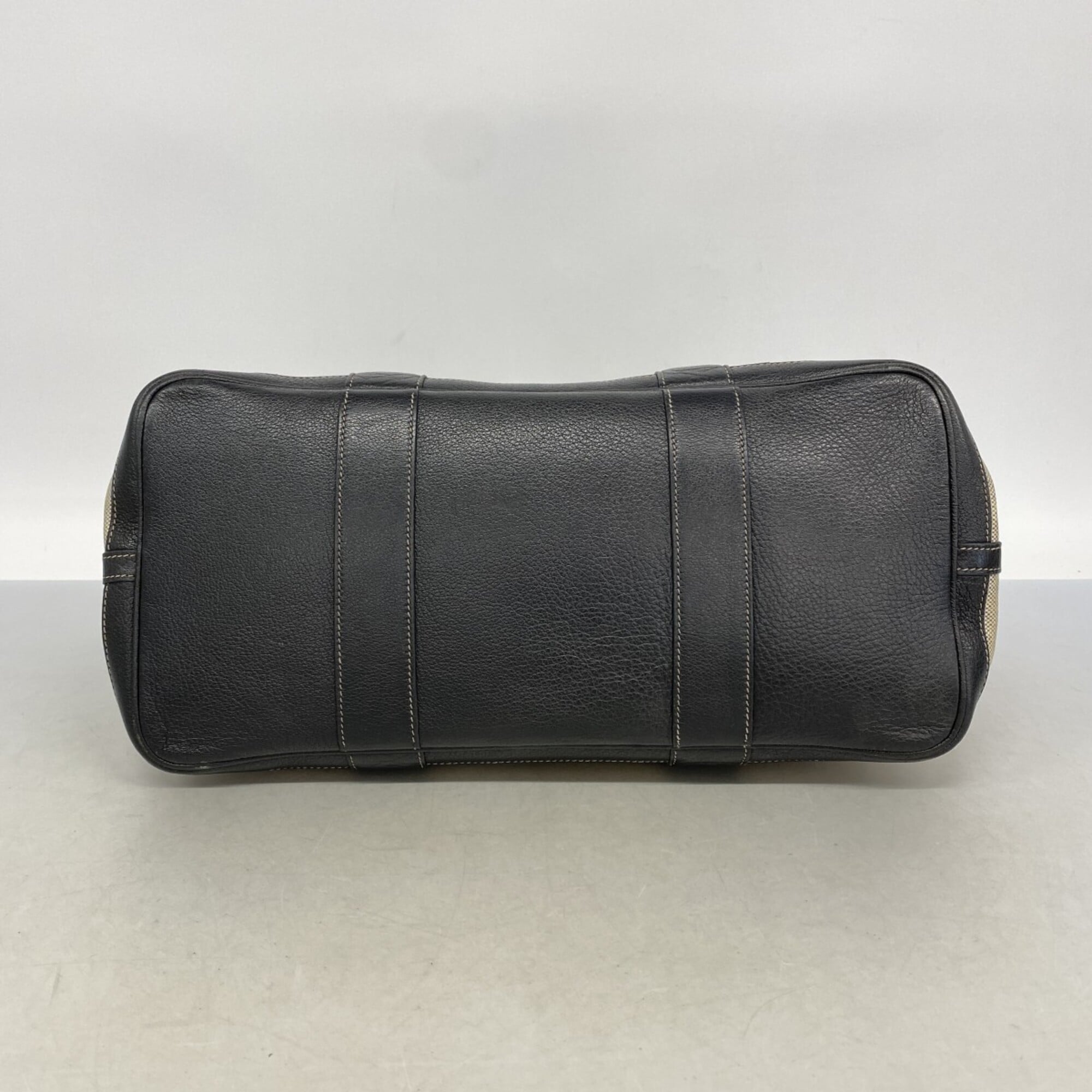 Hermes Black Toile H Tote Bag (Pre-Owned)