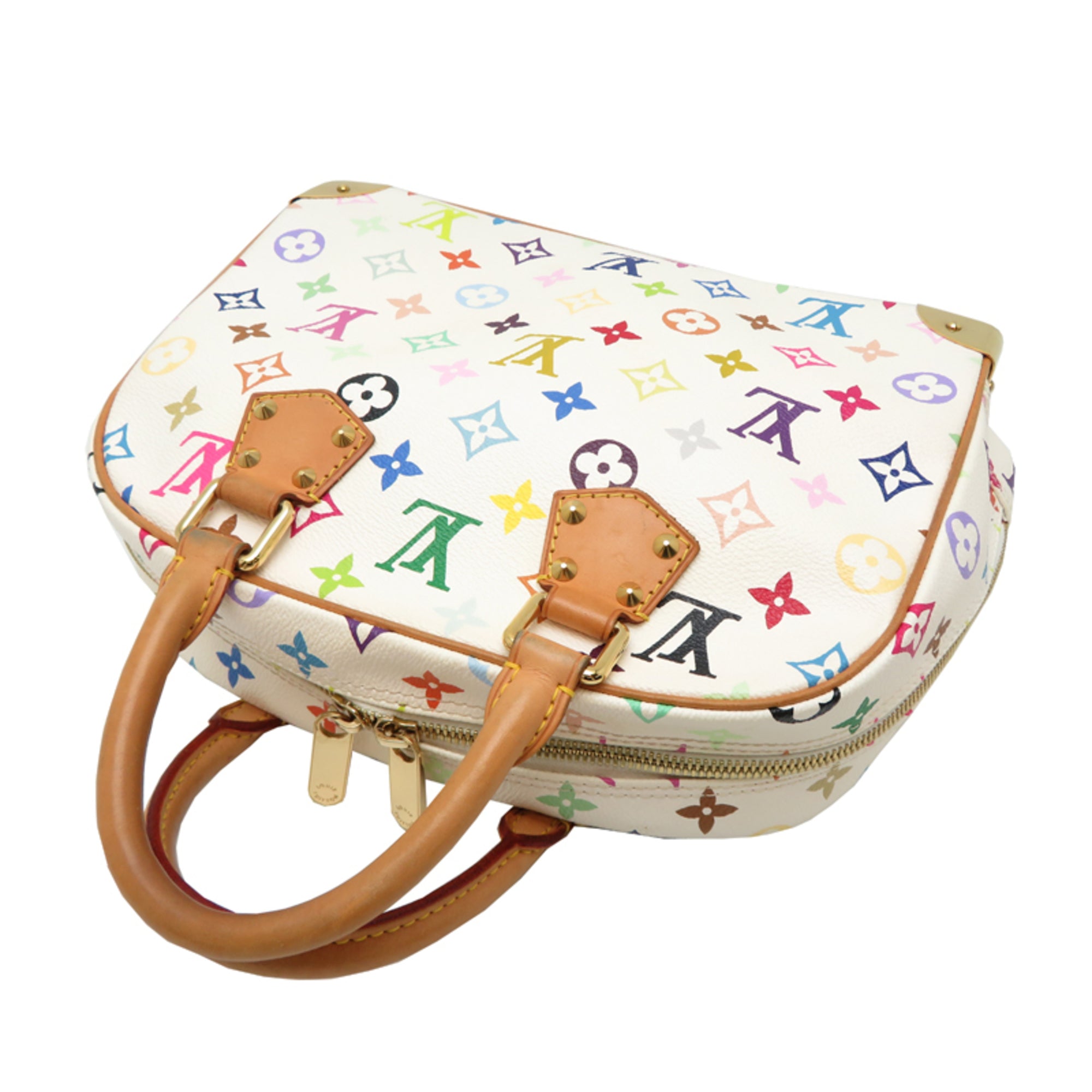 Louis Vuitton White Monogram Multicolore Handbag (Pre-Owned)
