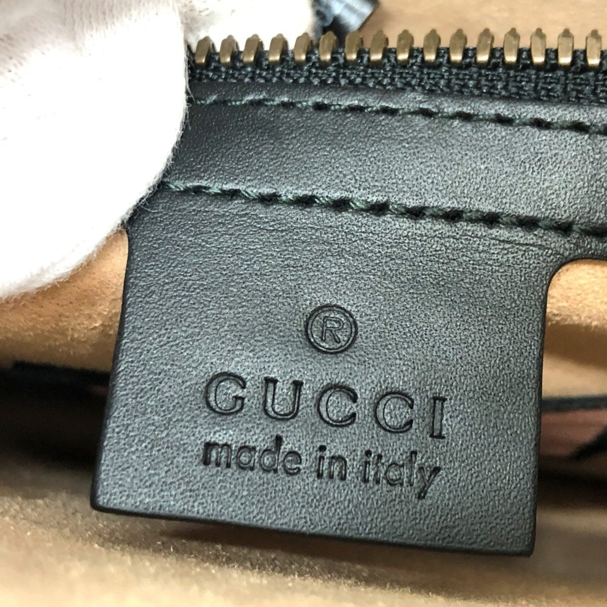 Gucci Black Multi-Color Leather Shoulder Bag (Pre-Owned)