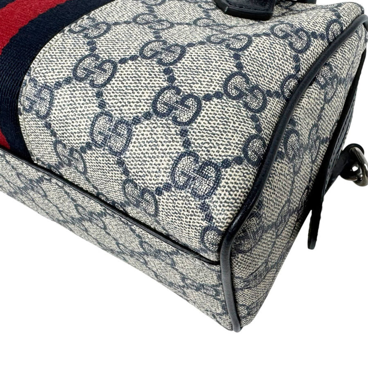 Gucci Navy Gg Supreme Handbag Shoulder Bag (Pre-Owned)