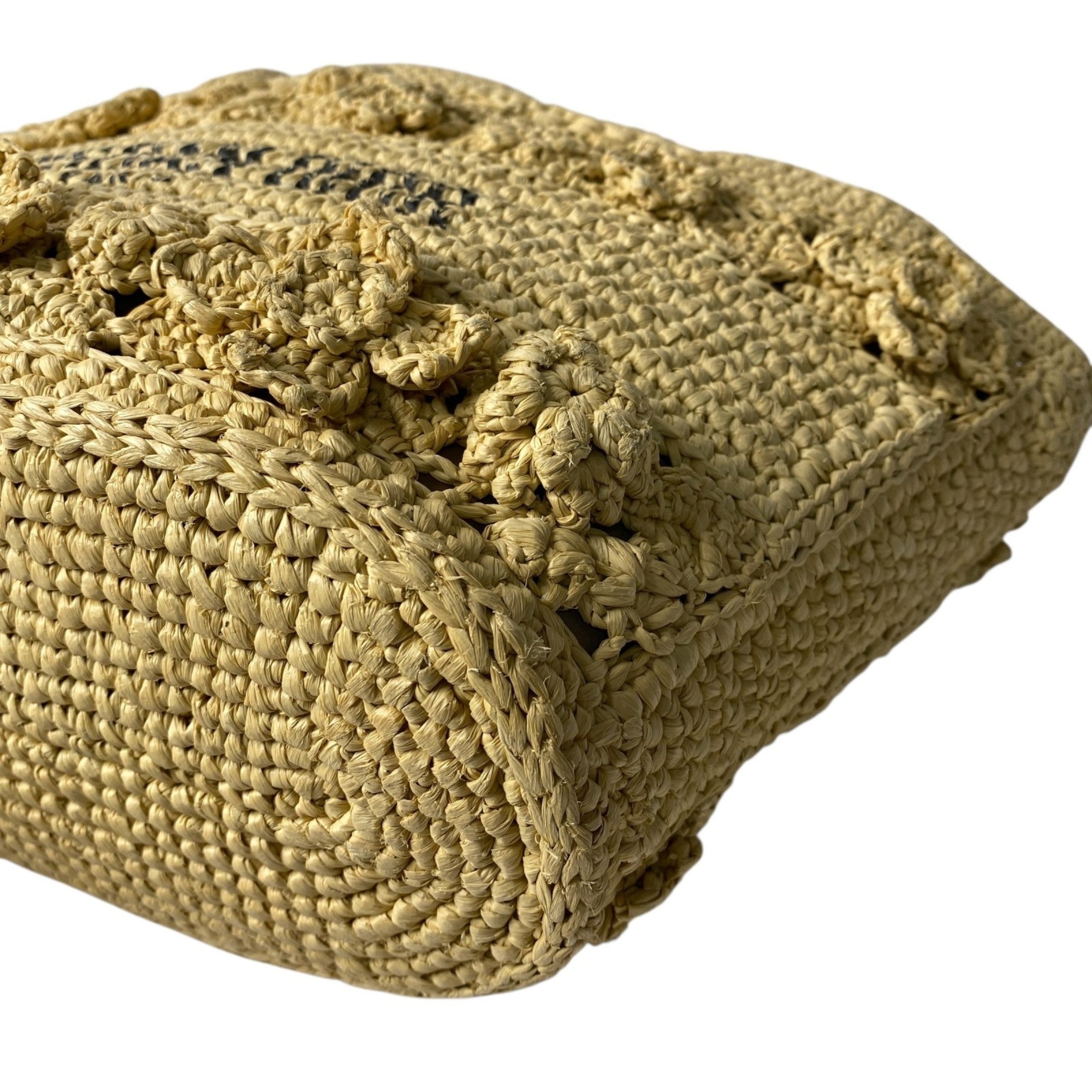 Christian Dior Beige Raffia Handbag Shoulder Bag (Pre-Owned)