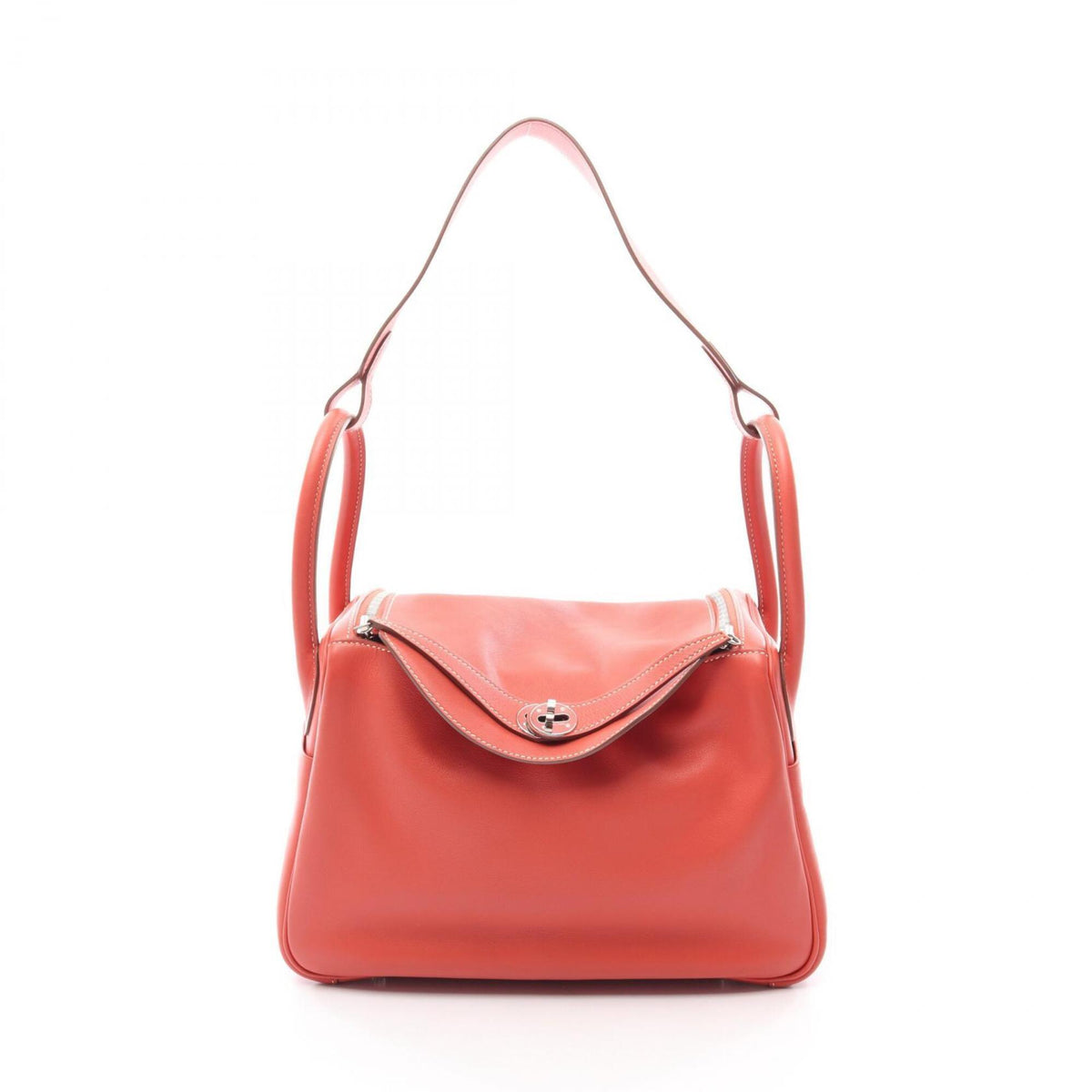 Hermes Orange Swift Leather Leather Handbag Shoulder Bag (Pre-Owned)