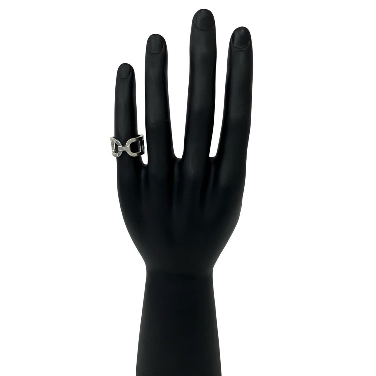 Hermes Silver Silver 925 Band Ring (Pre-Owned)