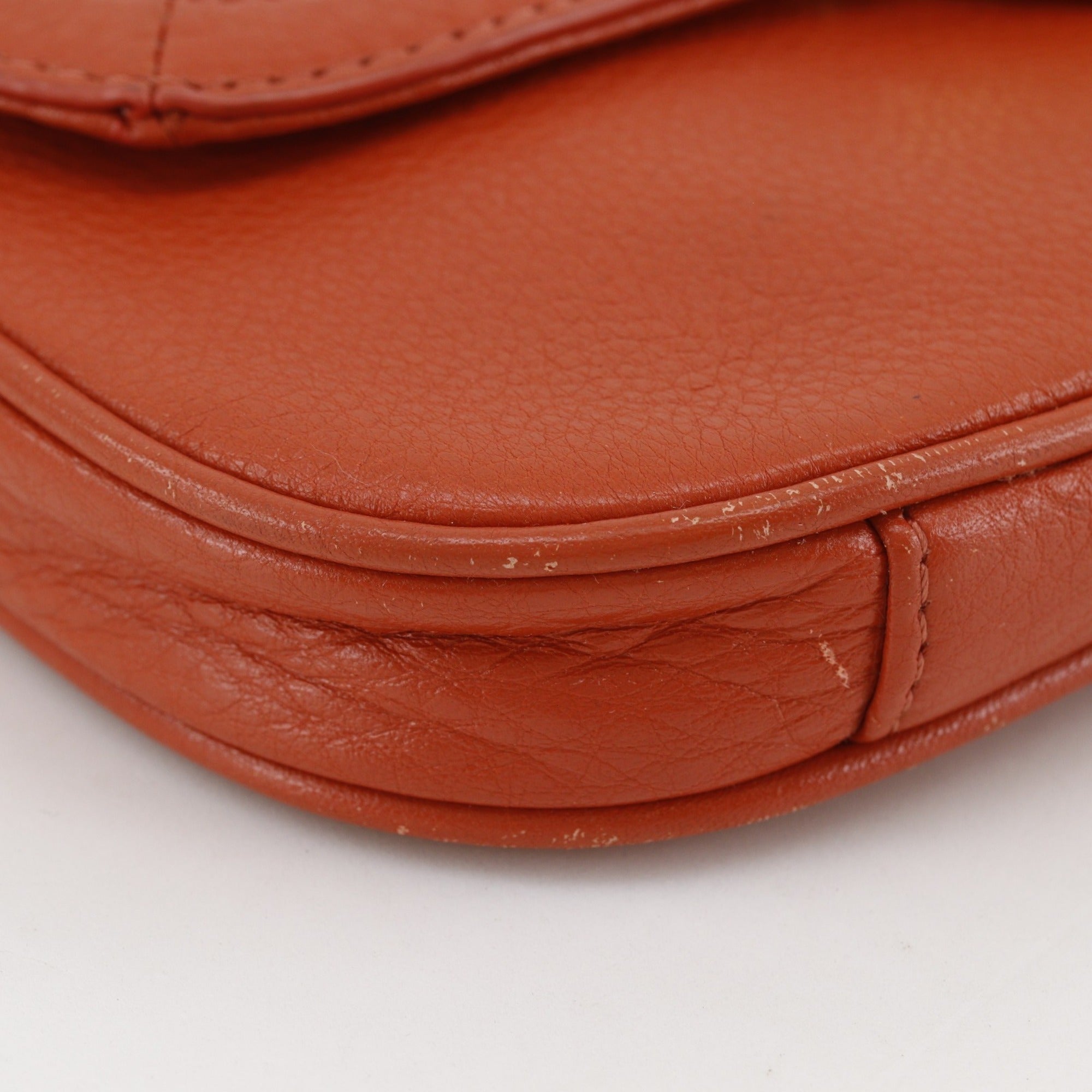Tory Burch Orange Leather Shoulder Bag (Pre-Owned)