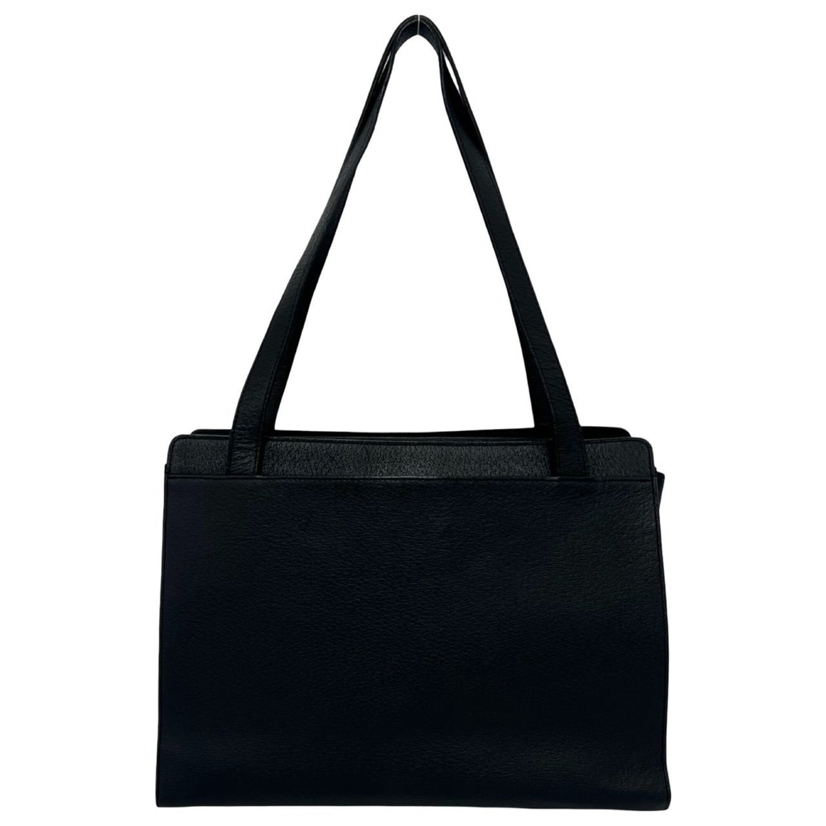 Yves Saint Laurent Black Leather Shoulder Bag Tote Bag (Pre-Owned)