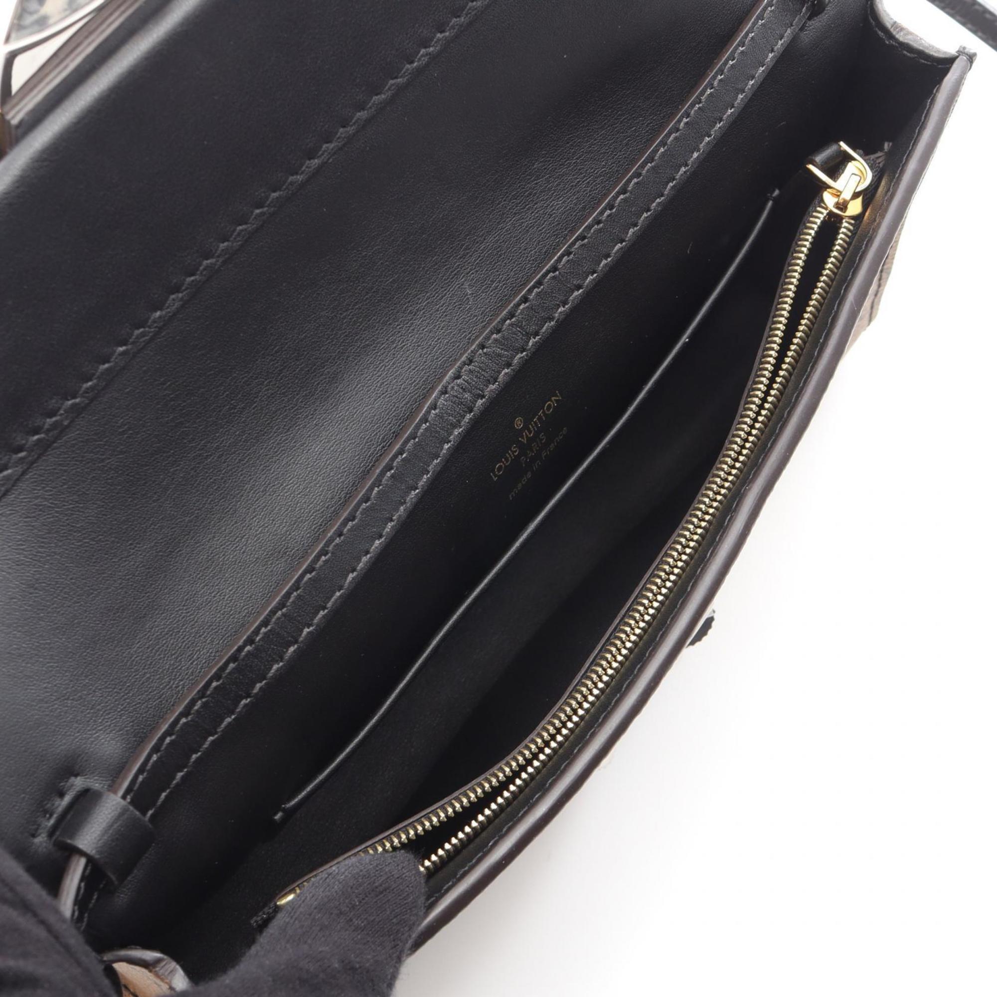 Louis Vuitton Black Brown Coated Canvas Pvc Leather Pochette Shoulder Bag (Pre-Owned)