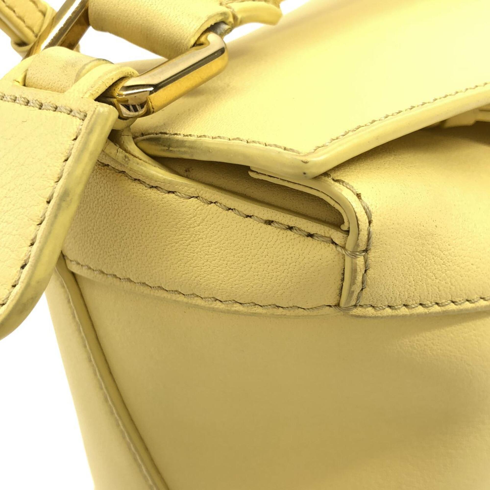 Loewe Yellow Leather Handbag (Pre-Owned)