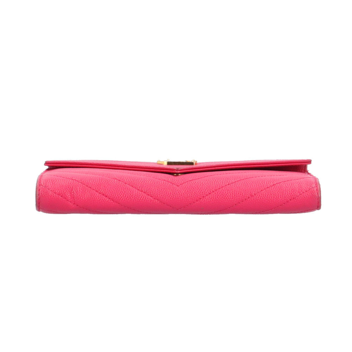 Saint Laurent Pink Leather Long Wallet (Bi-Fold) (Pre-Owned)