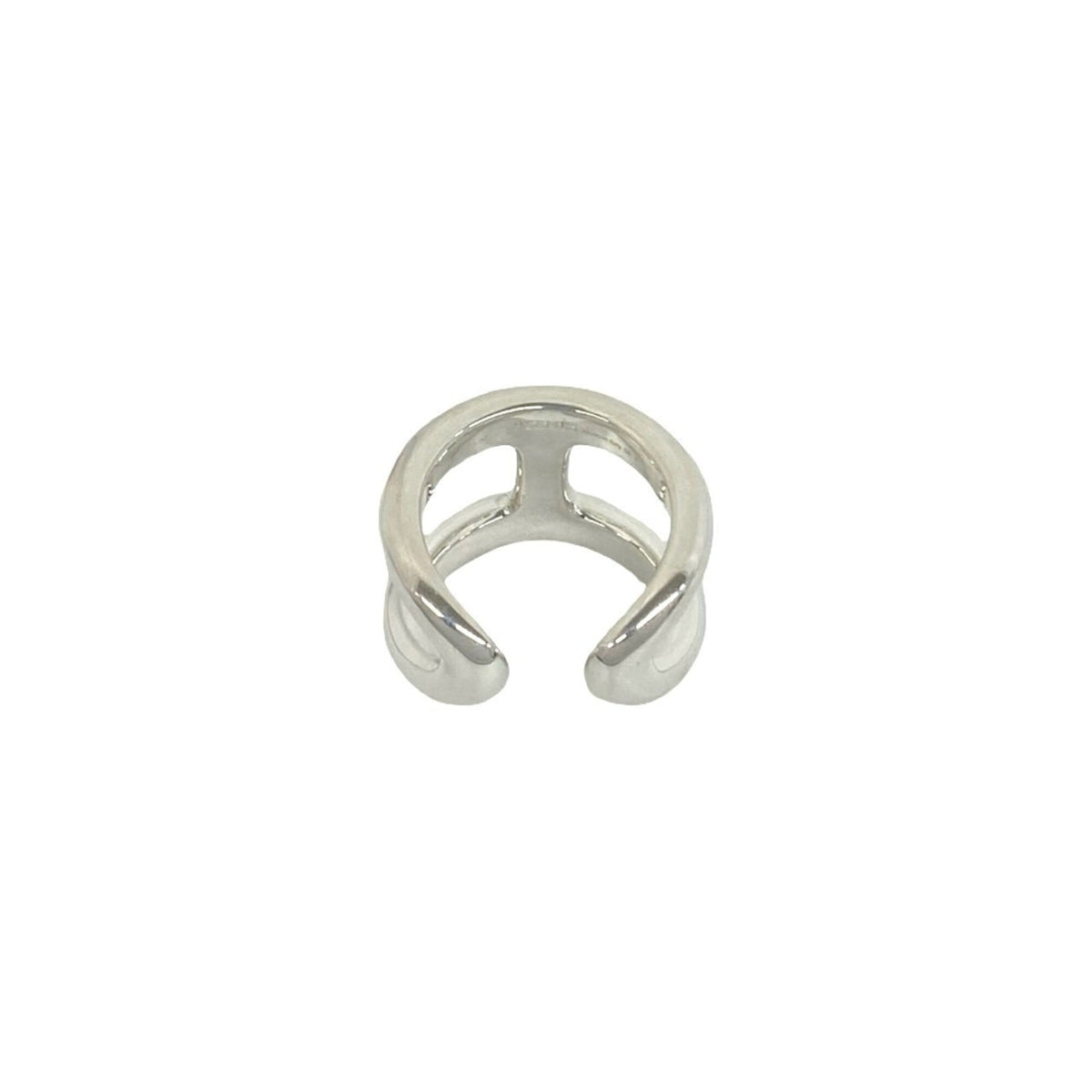 Hermes Silver Silver 925 Band Ring (Pre-Owned)
