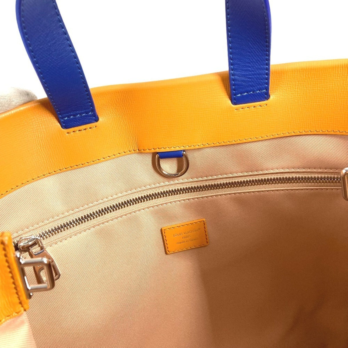Louis Vuitton Orange Leather Shoulder Bag Tote Bag (Pre-Owned)