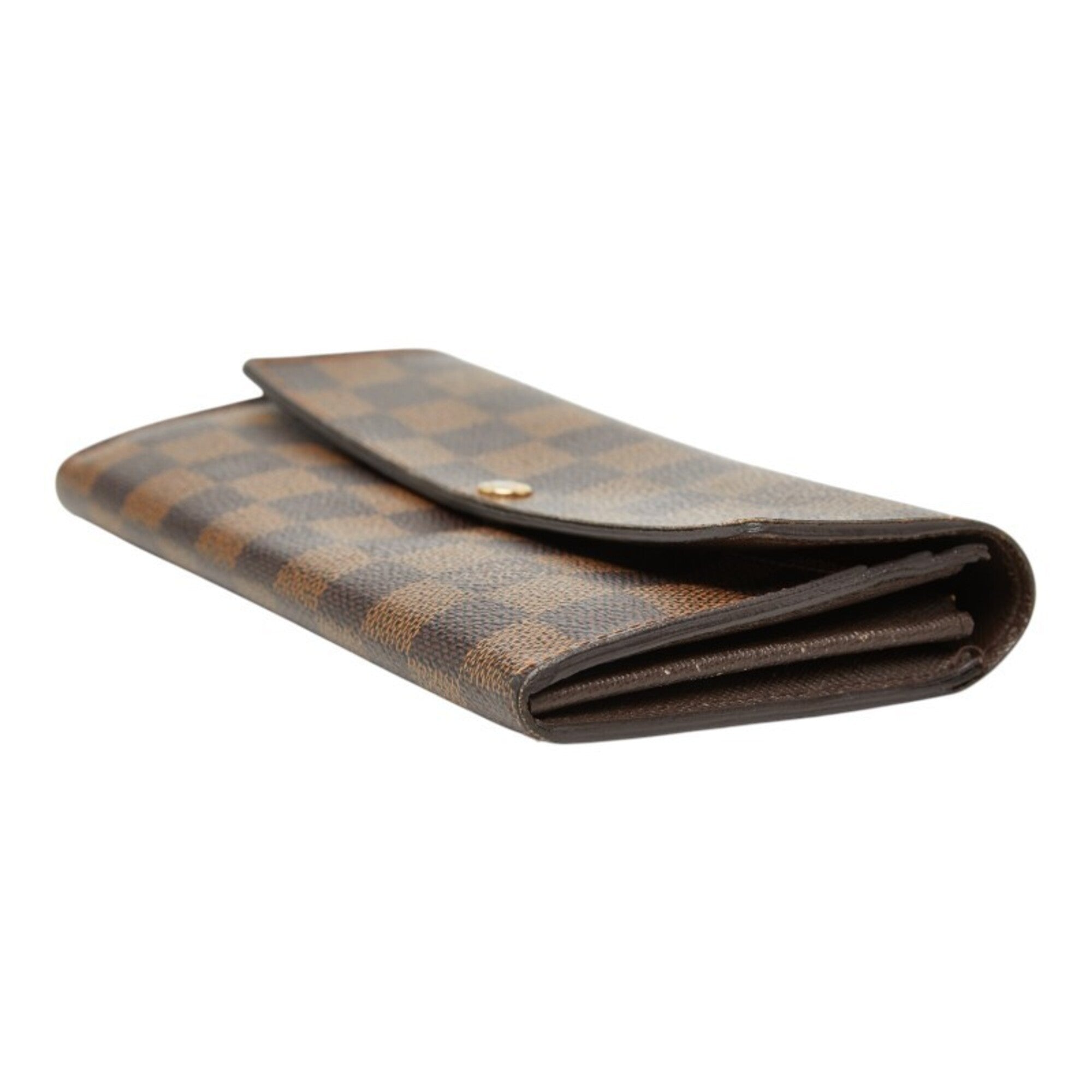 Louis Vuitton Brown Pvc Leather Long Wallet (Bi-Fold) (Pre-Owned)
