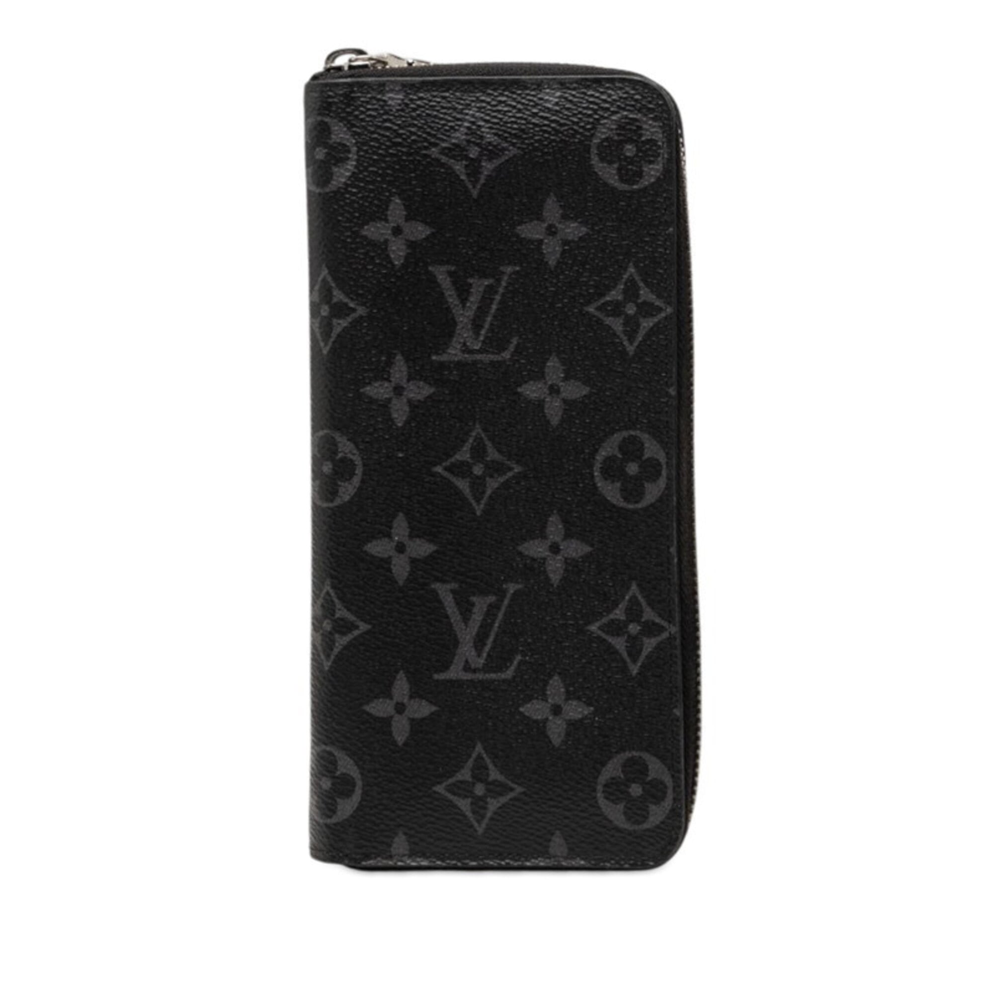 Louis Vuitton Black Pvc Leather Long Wallet (Bi-Fold) (Pre-Owned)