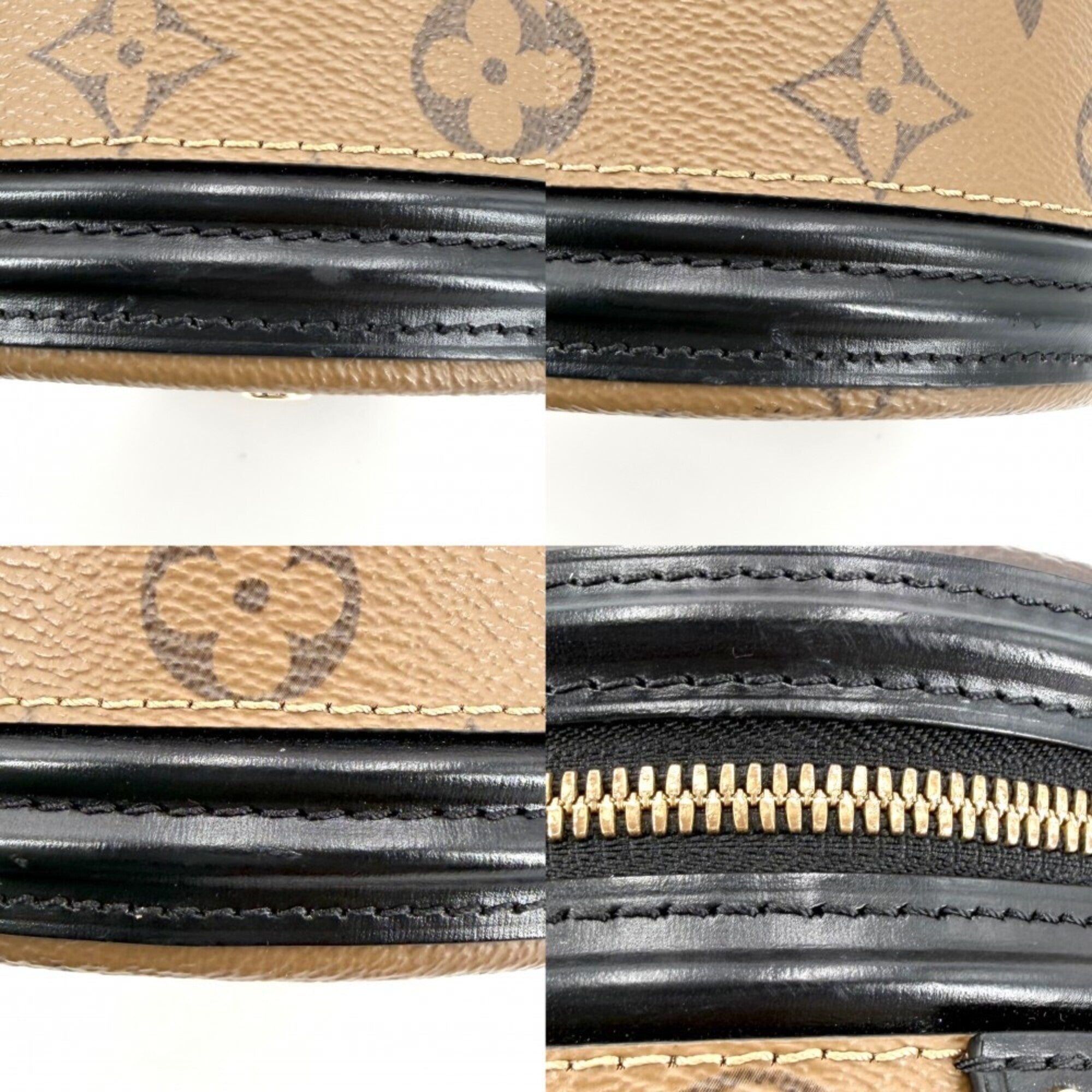 Louis Vuitton Black Brown Monogram Monogram Reverse Handbag Shoulder Bag Vanity Bag (Pre-Owned)