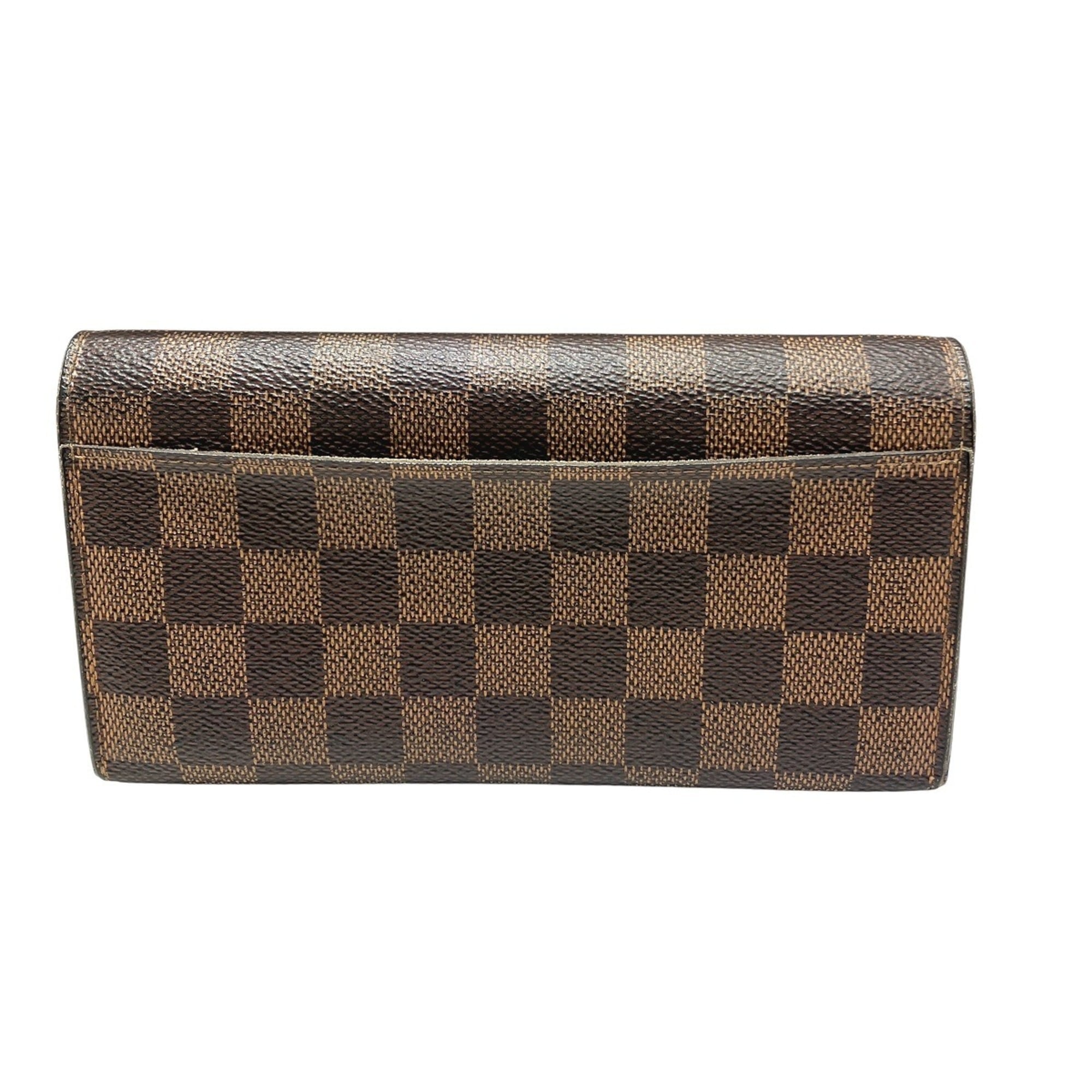Louis Vuitton Damier Brown Damier Canvas Long Wallet (Bi-Fold) (Pre-Owned)