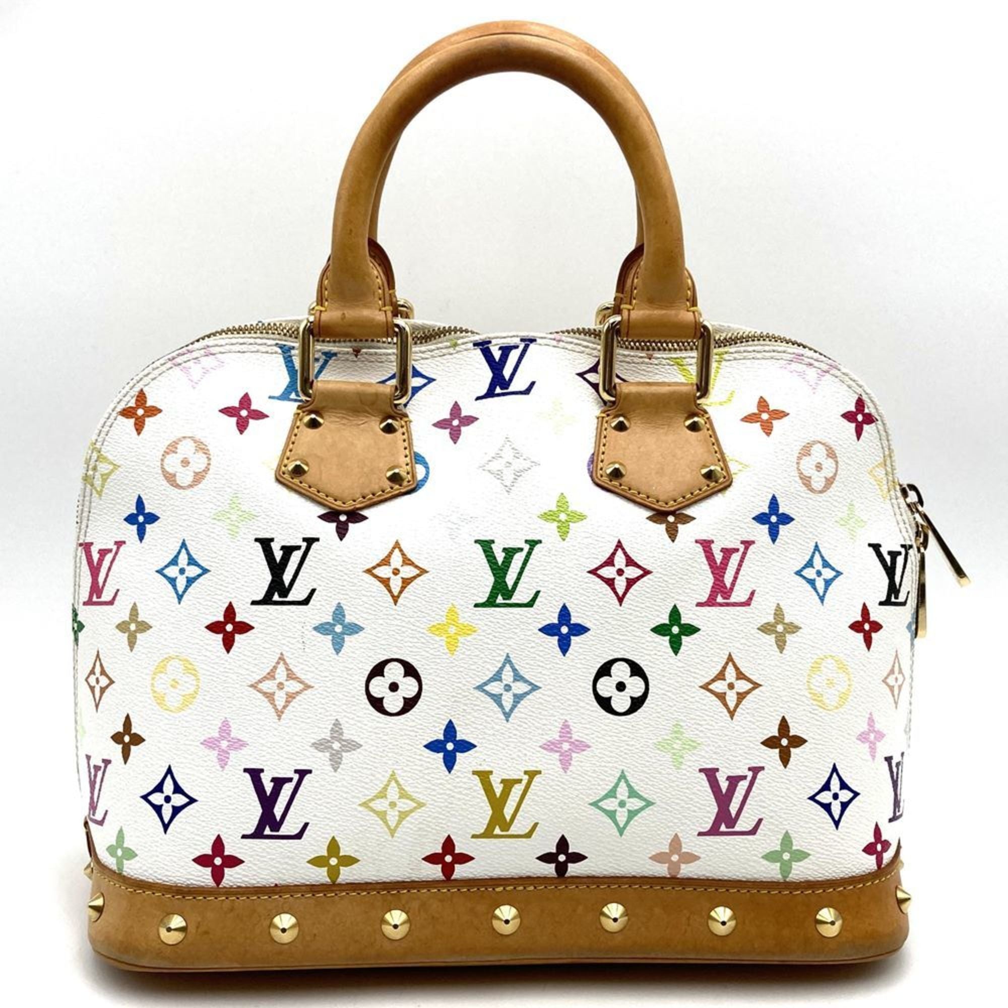 Louis Vuitton White Monogram Multicolore Handbag (Pre-Owned)