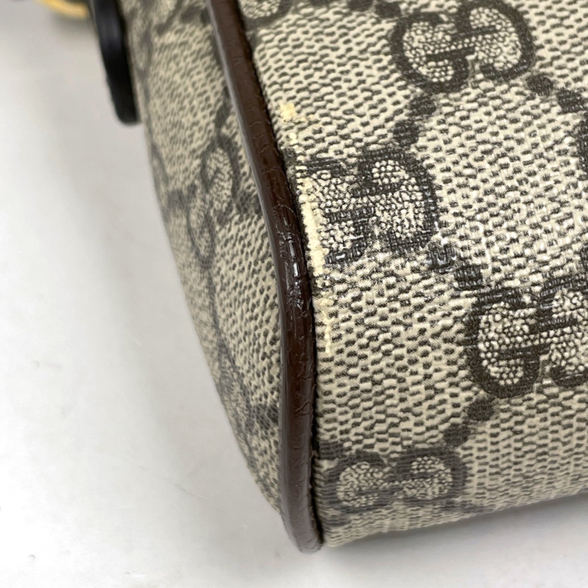 Gucci Brown Coated Canvas Shoulder Bag (Pre-Owned)