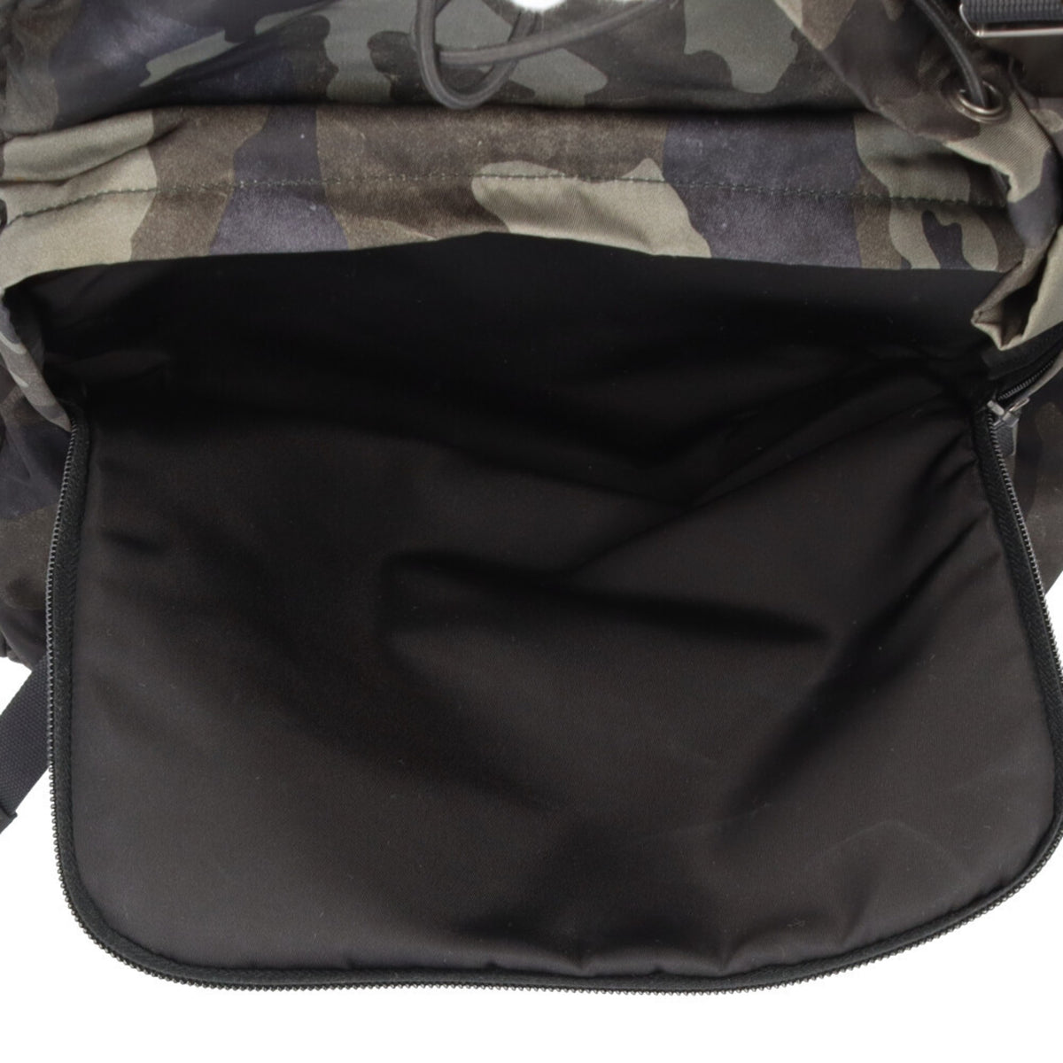 Prada Black Green Nylon Backpack (Pre-Owned)