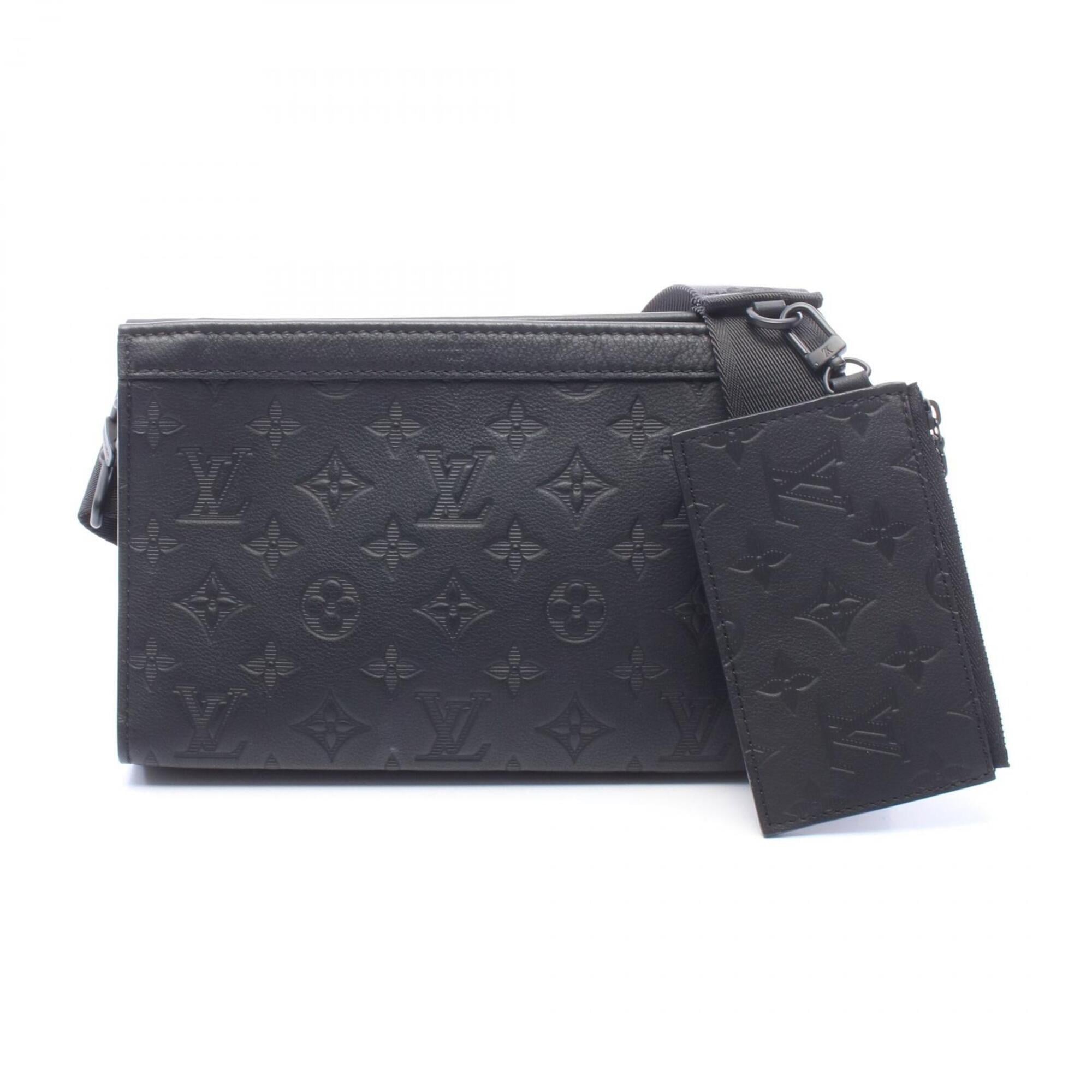 Louis Vuitton Monogram Shadow Black Monogram Shadow Handbag Shoulder Bag (Pre-Owned)