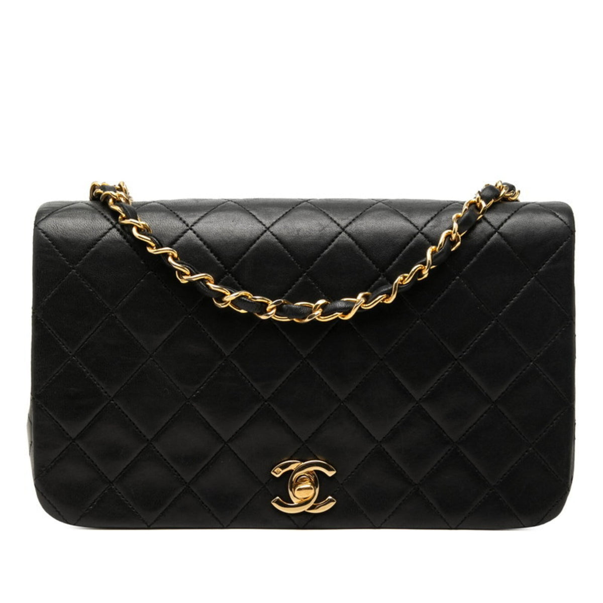 Chanel Black Leather Shoulder Bag (Pre-Owned)
