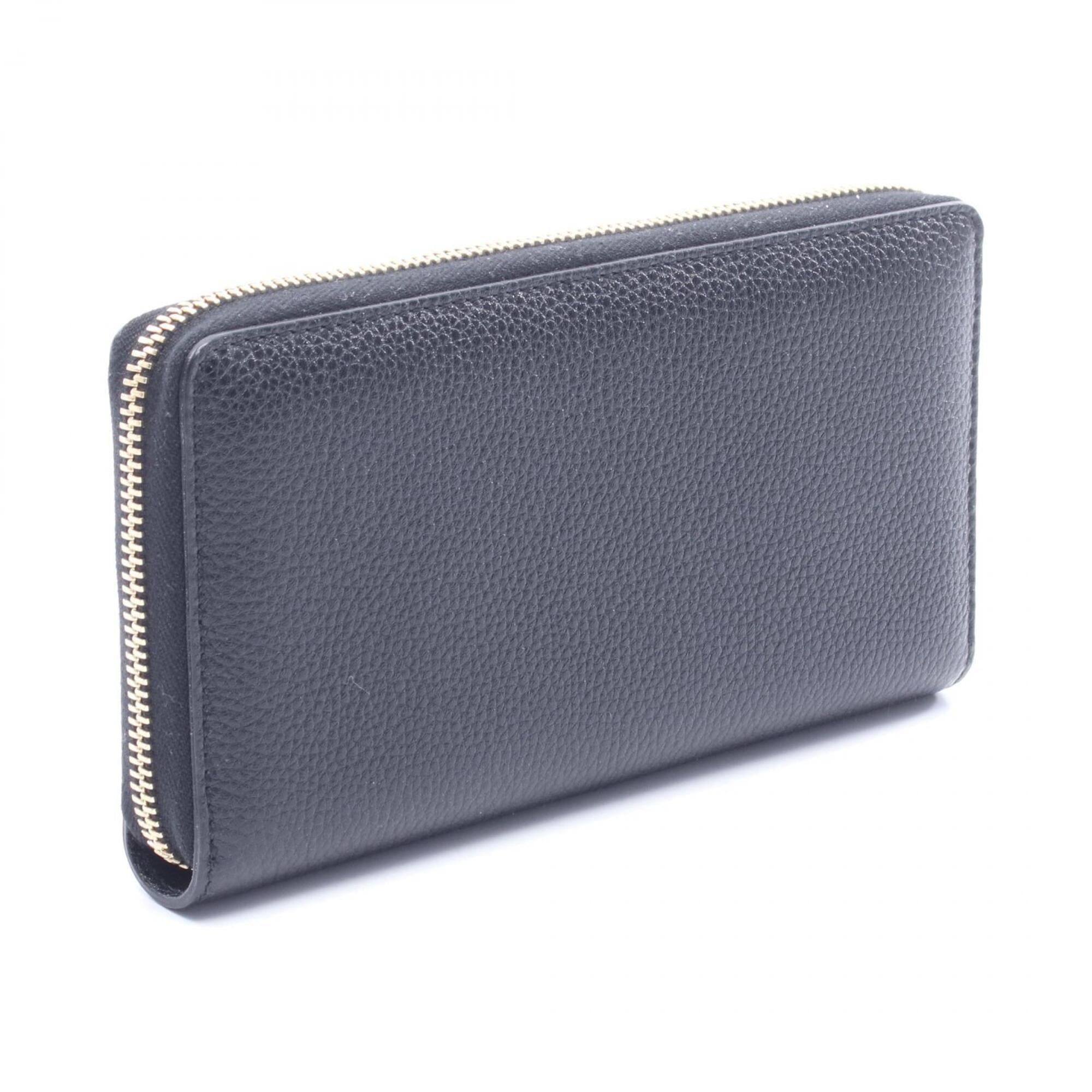 Gucci Black Leather Long Wallet (Bi-Fold) (Pre-Owned)