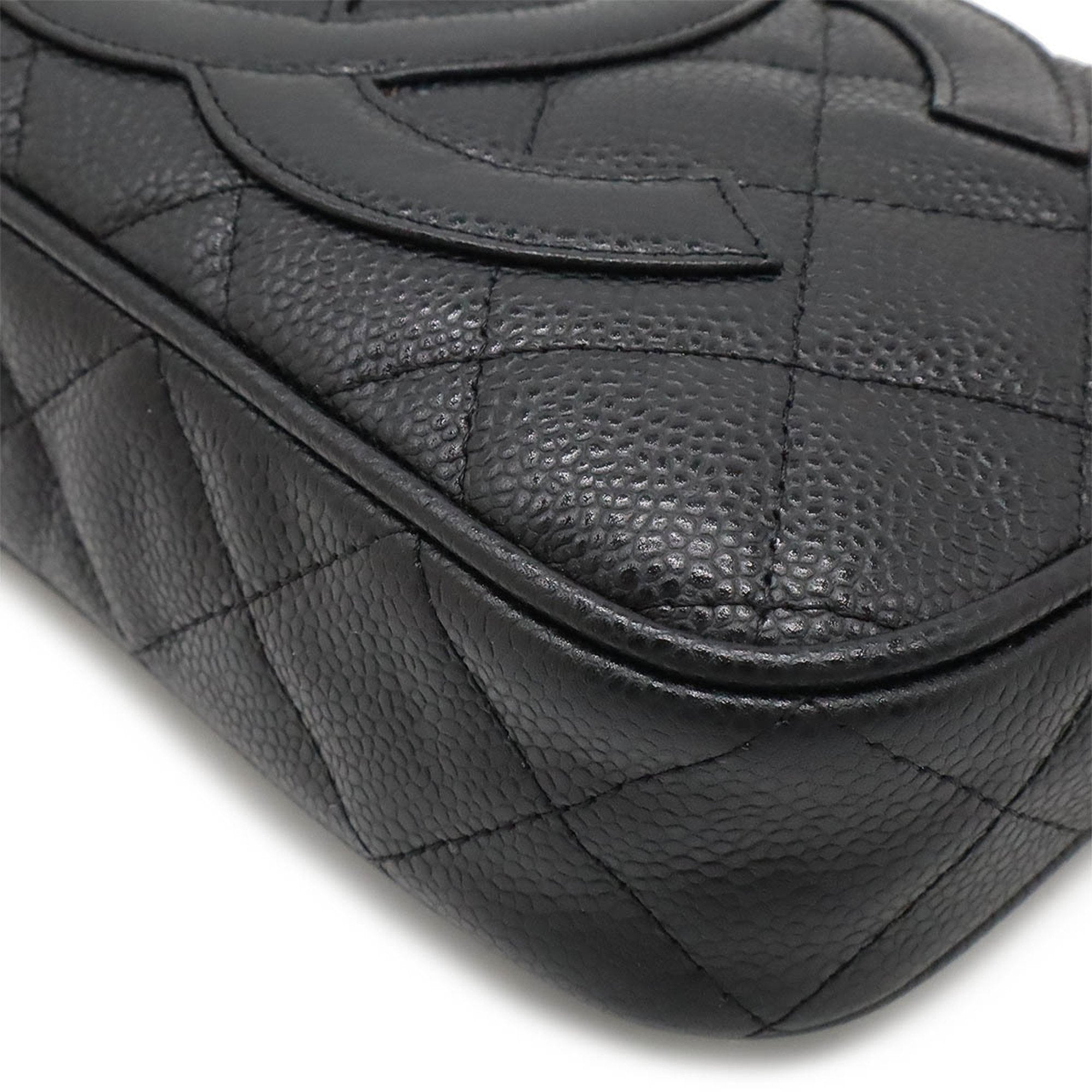 Chanel Black Caviar Leather Shoulder Bag (Pre-Owned)