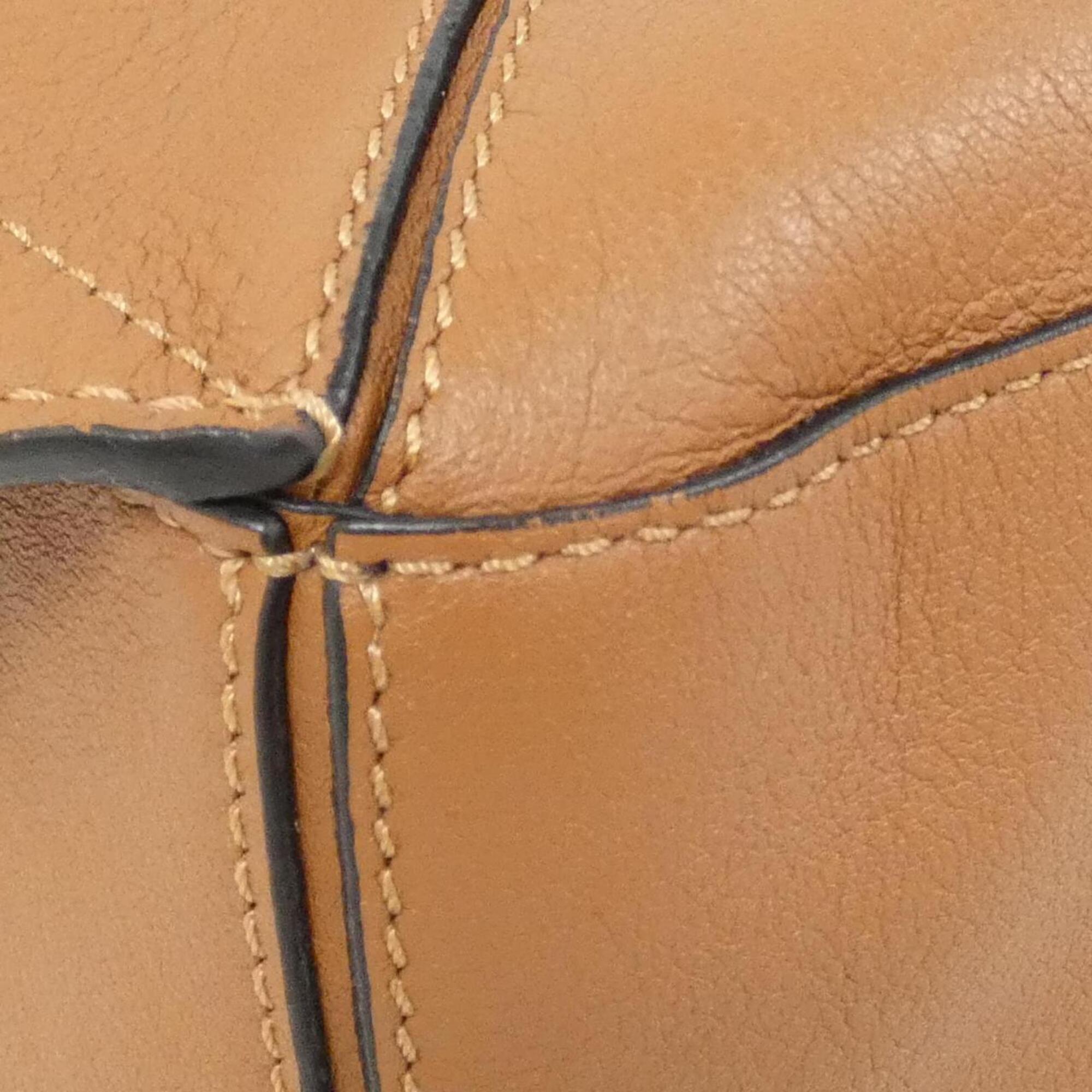 Loewe Puzzle Brown Leather Shoulder Bag (Pre-Owned)