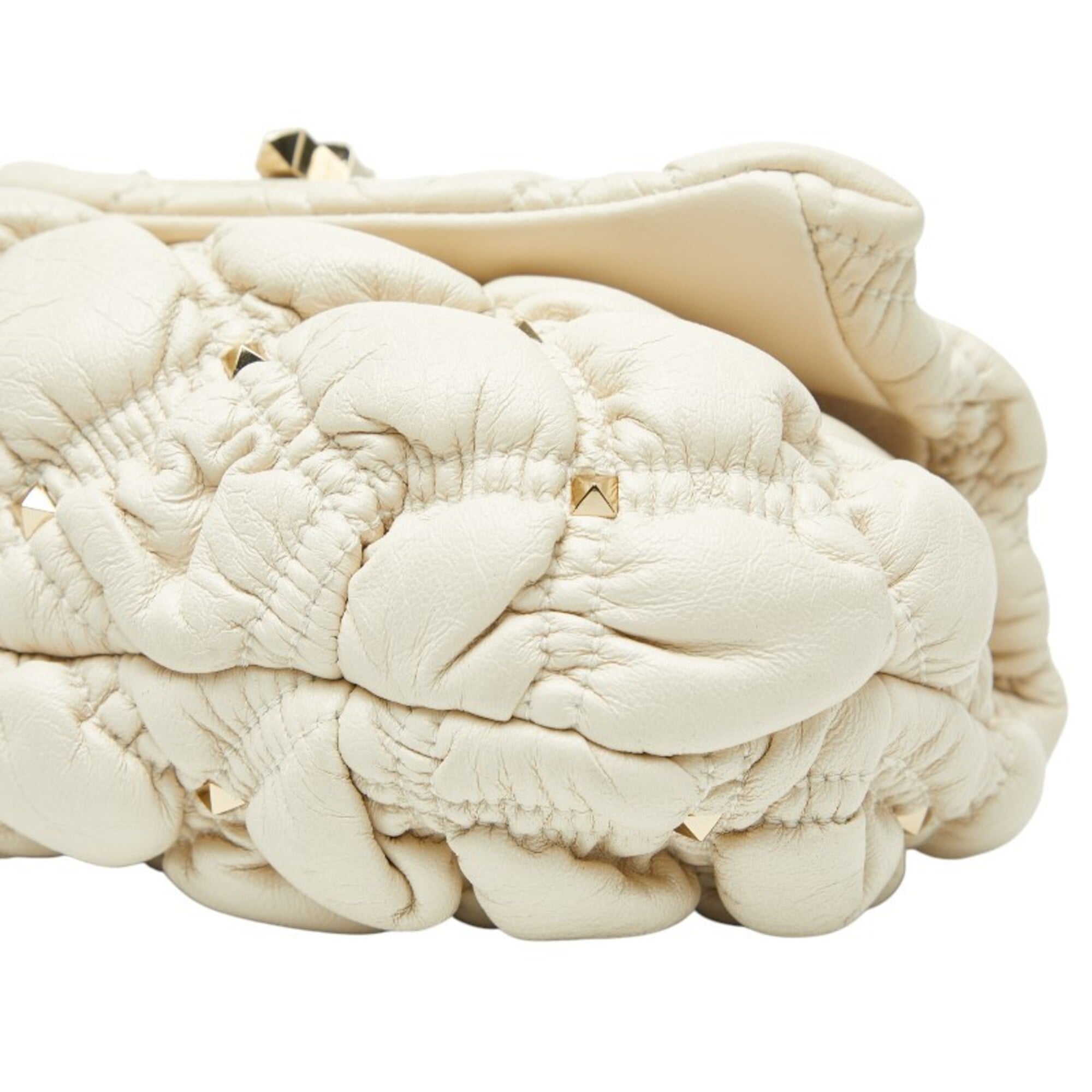 Valentino Ivory White Leather Shoulder Bag (Pre-Owned)