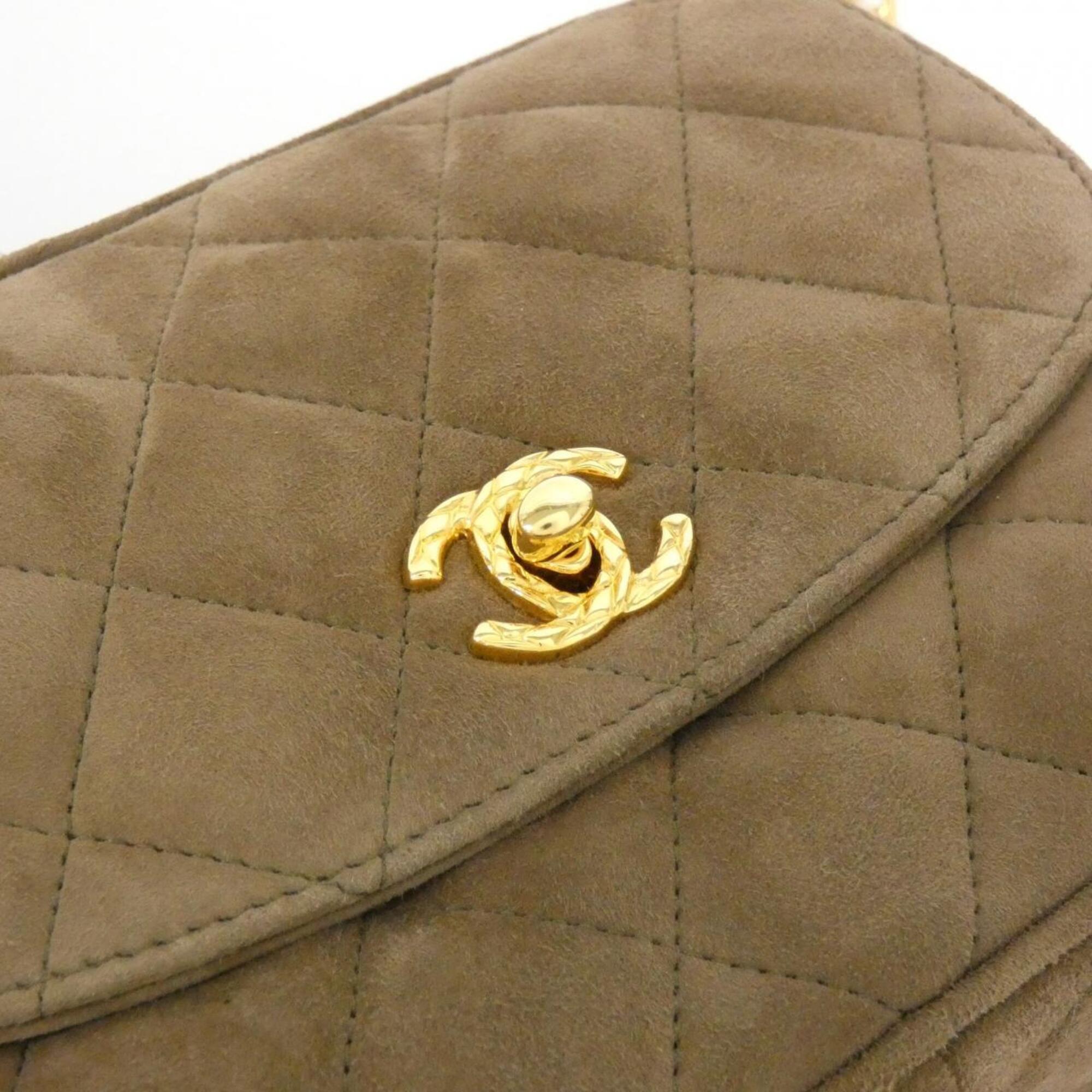 Chanel Light Brown Suede Shoulder Bag (Pre-Owned)
