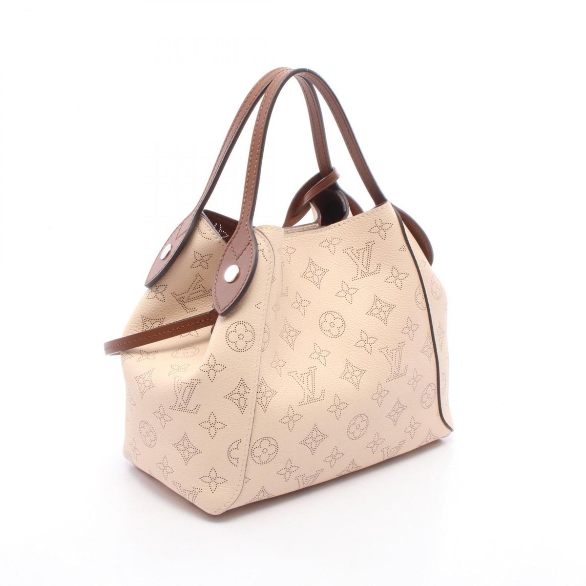 Louis Vuitton Brown Ivory Mahina Leather Handbag (Pre-Owned)