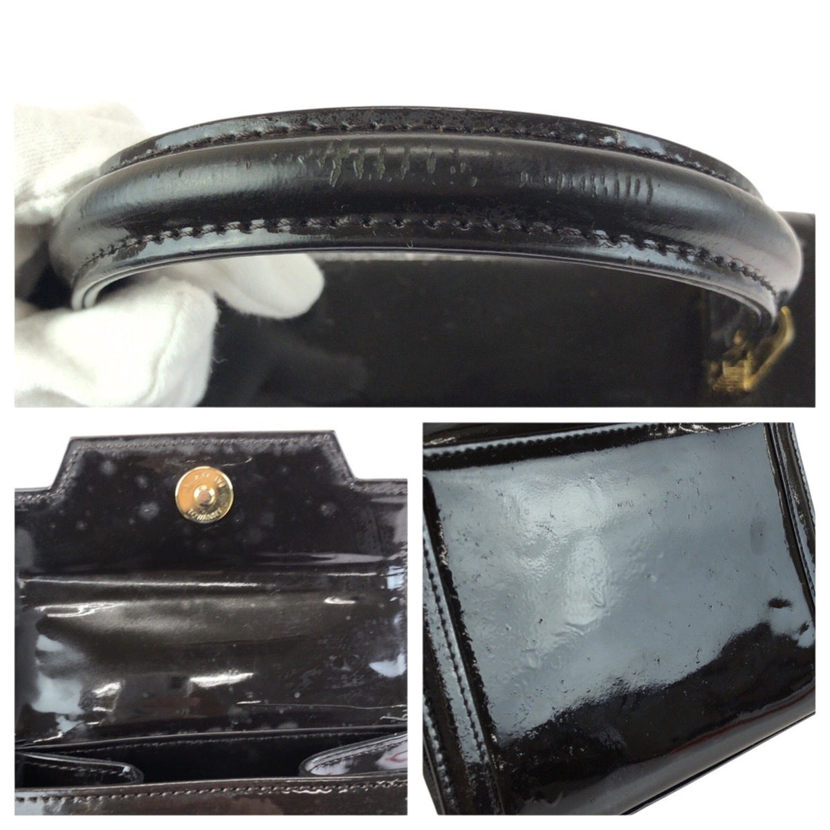 Versace Dark Brown Leather Handbag (Pre-Owned)