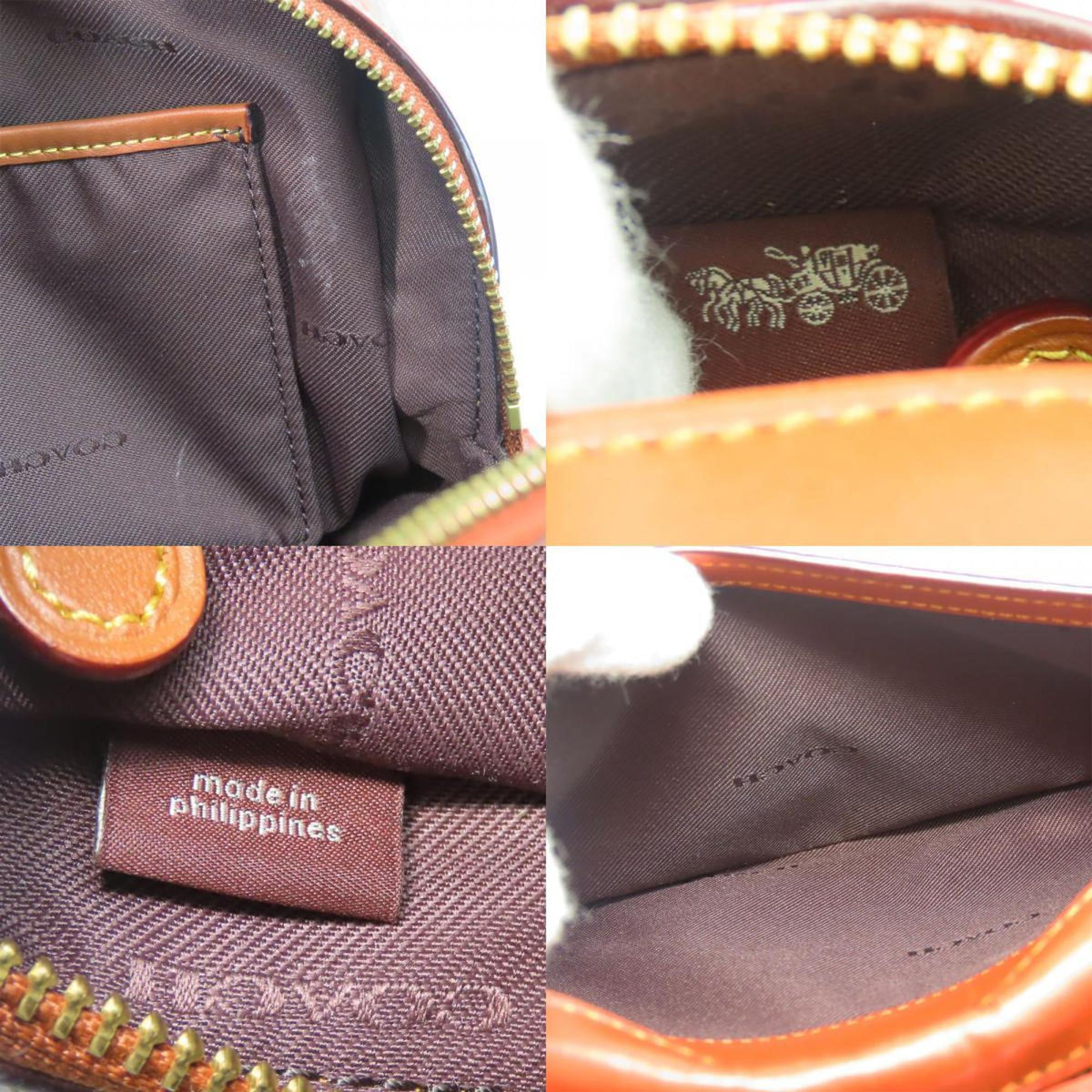 Coach Brown Leather Pvc Shoulder Bag (Pre-Owned)