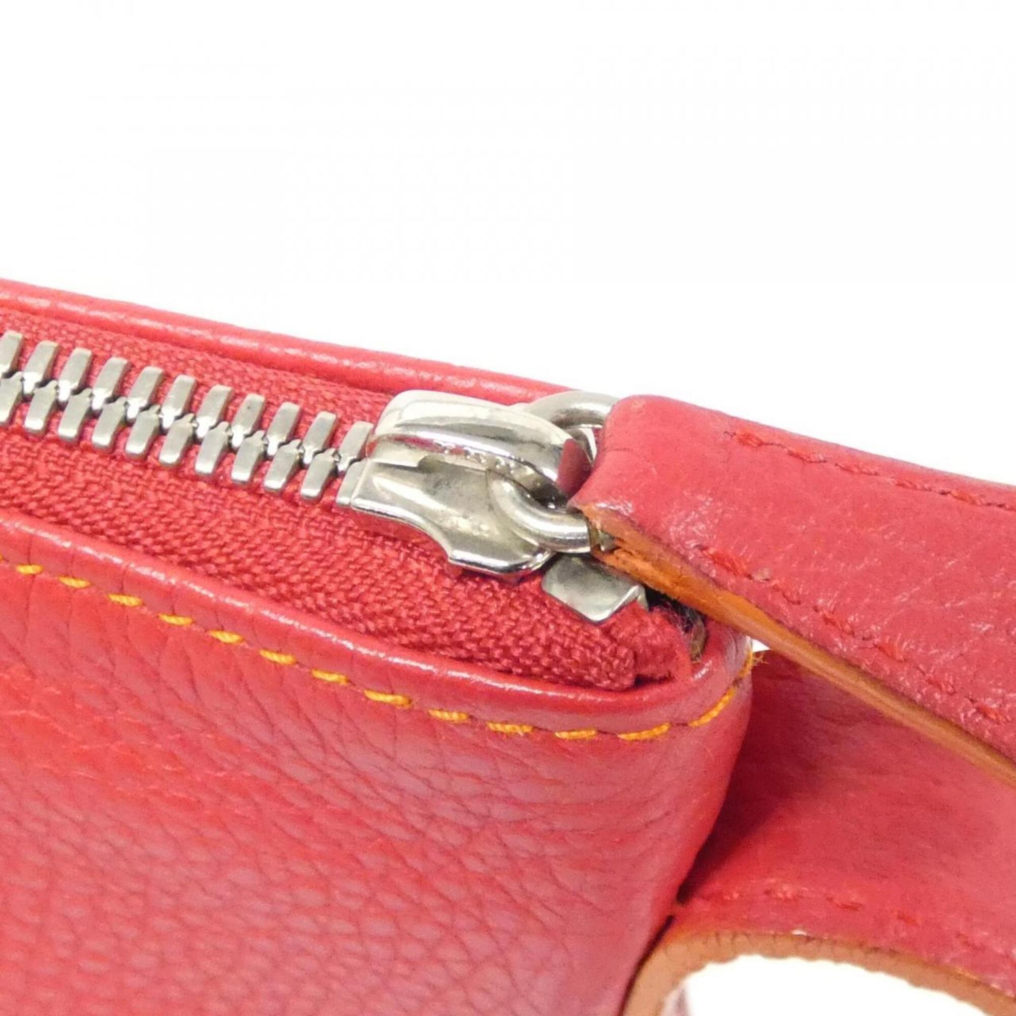 Loewe Red Color Leather Shoulder Bag (Pre-Owned)