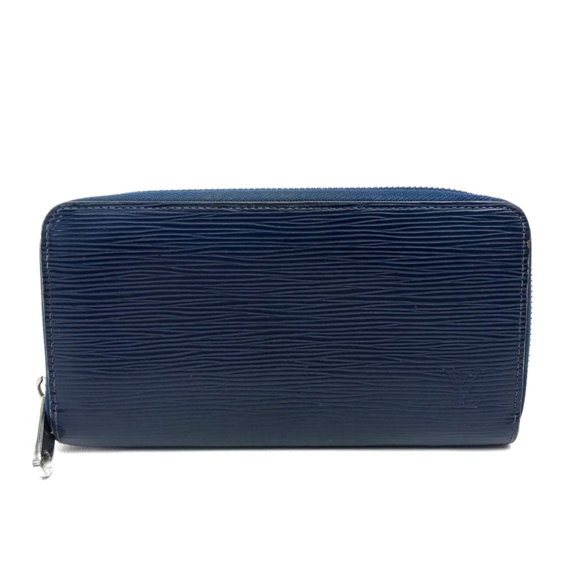 Louis Vuitton Blue Leather Long Wallet (Bi-Fold) (Pre-Owned)