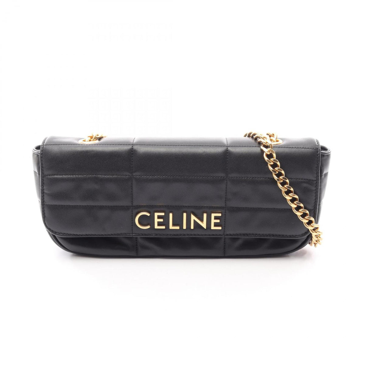 Celine Black Leather Handbag Shoulder Bag (Pre-Owned)