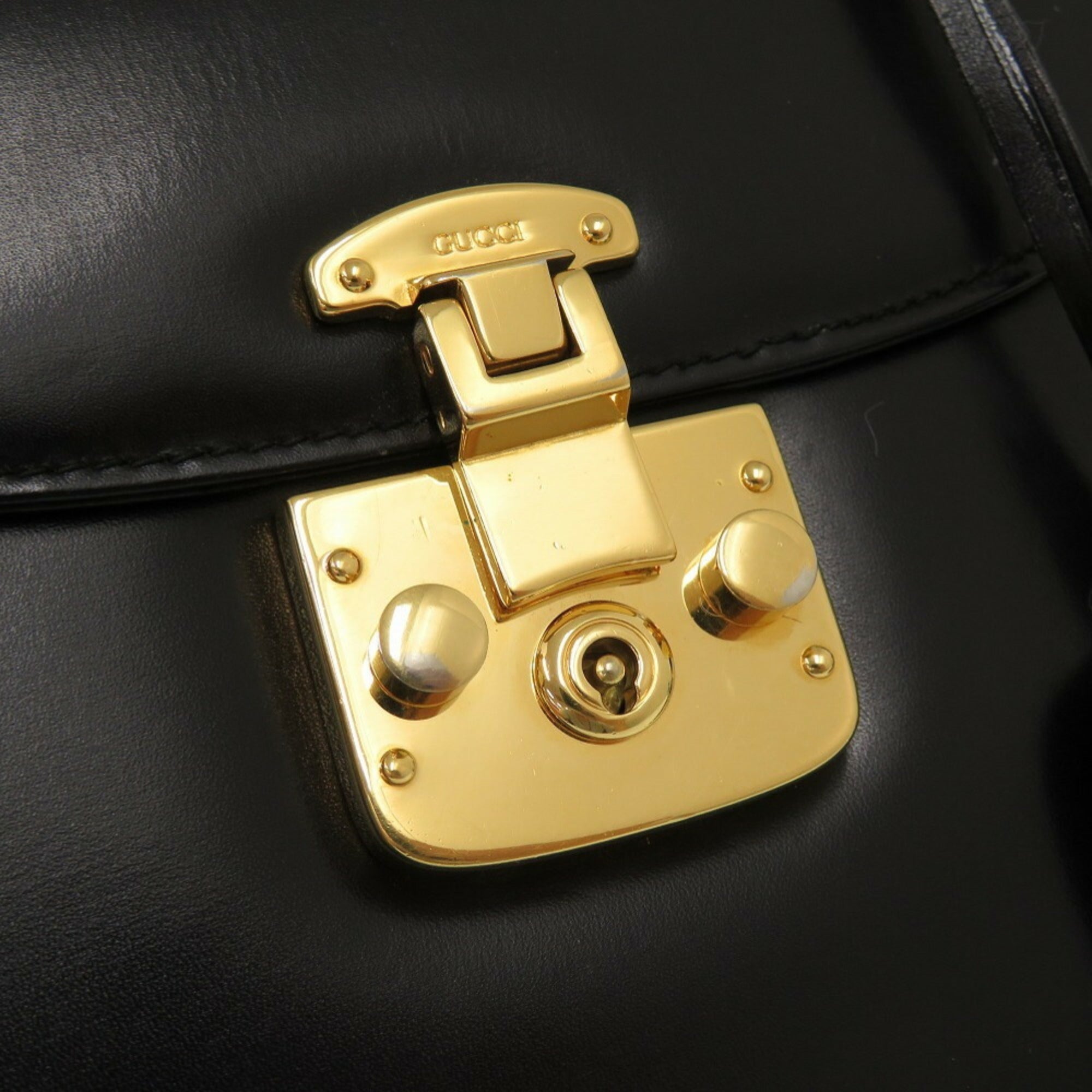 Gucci Black Leather Handbag (Pre-Owned)