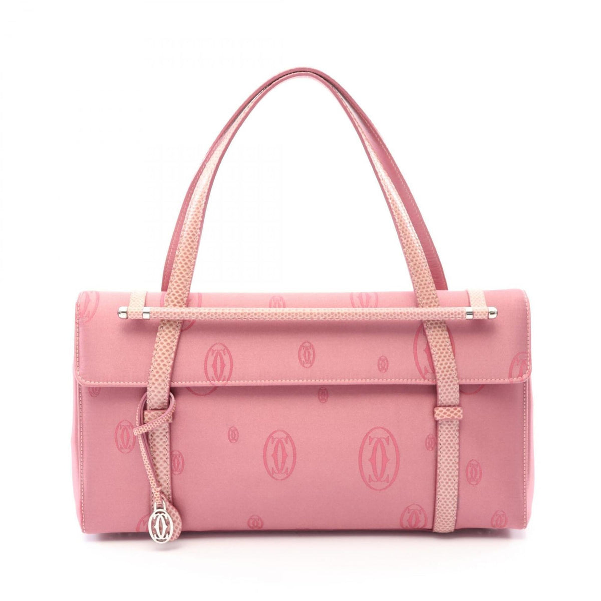 Cartier Pink Nylon Leather Handbag (Pre-Owned)